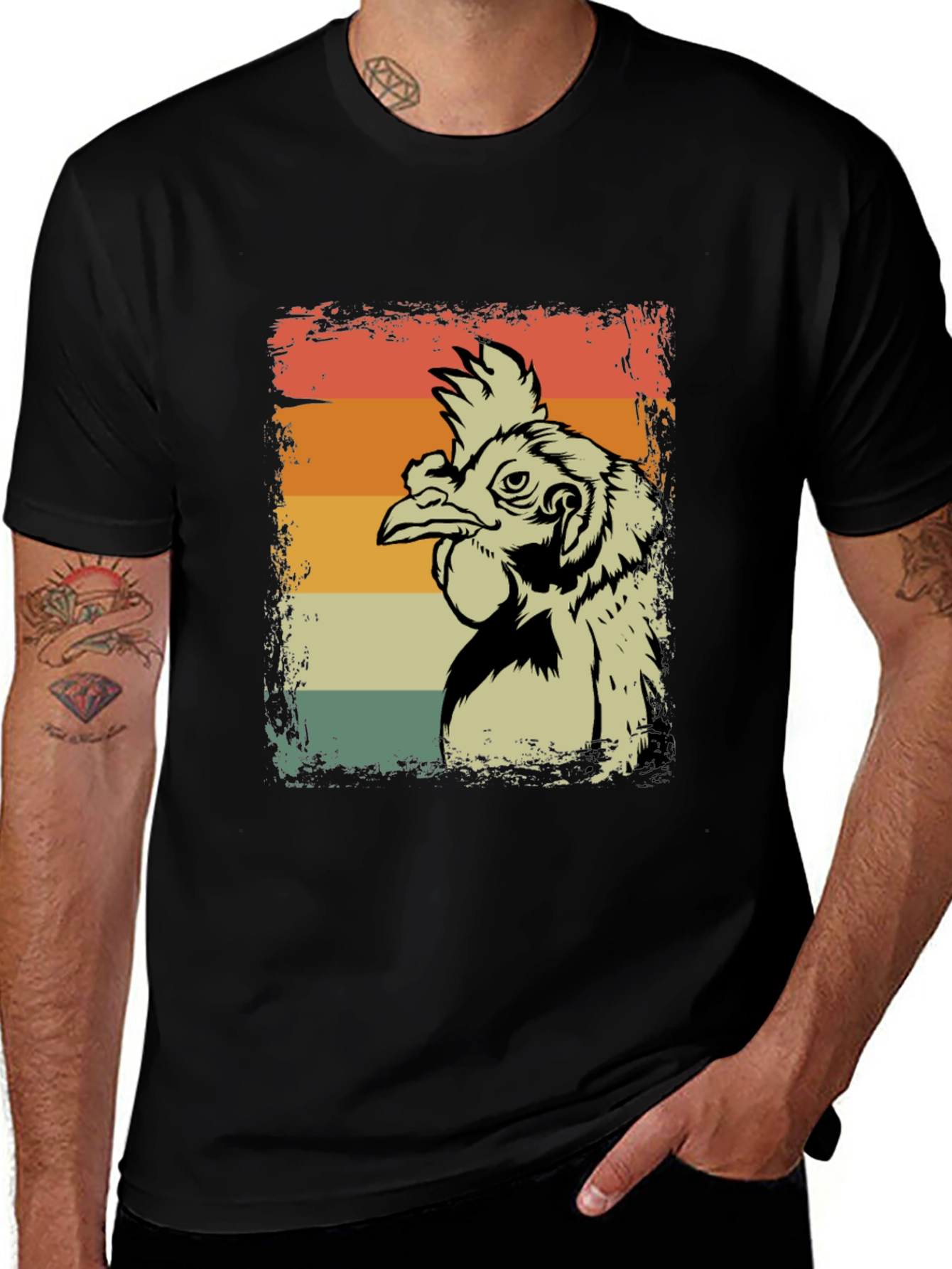 Variant 5 of Retro Chicken T-Shirt - Vintage Style Graphic Tee