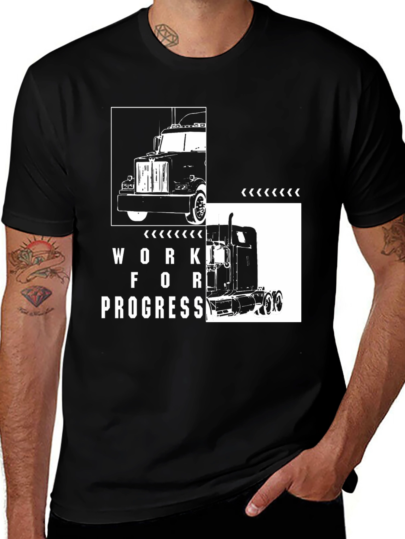 Variant 5 of Work for Progress Truck Graphic Tee