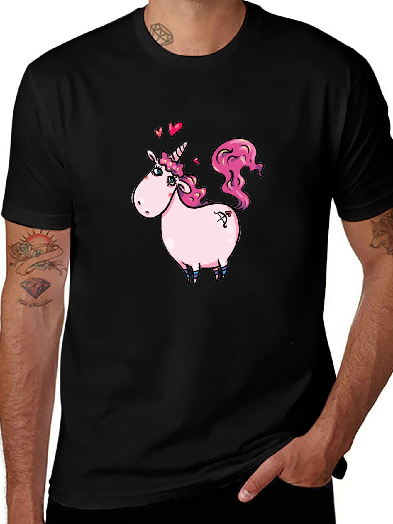 Variant 2 of Unicorn Graphic T-Shirt - Cute Pink Cartoon Tee