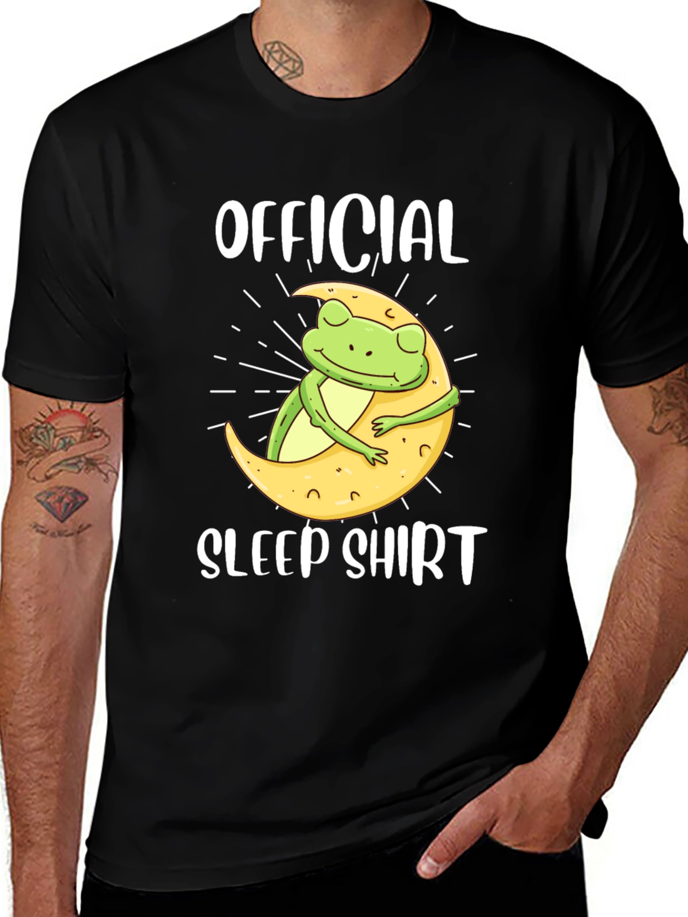 Variant 13 of Official Sleep Shirt - Frog on Moon