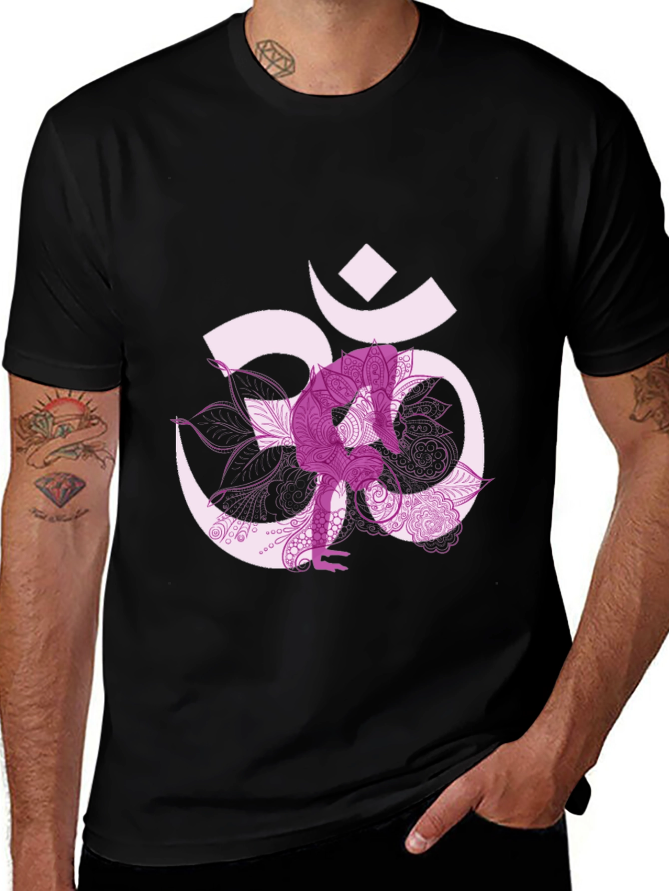 Variant 22 of Om Yoga Pose Graphic Tee