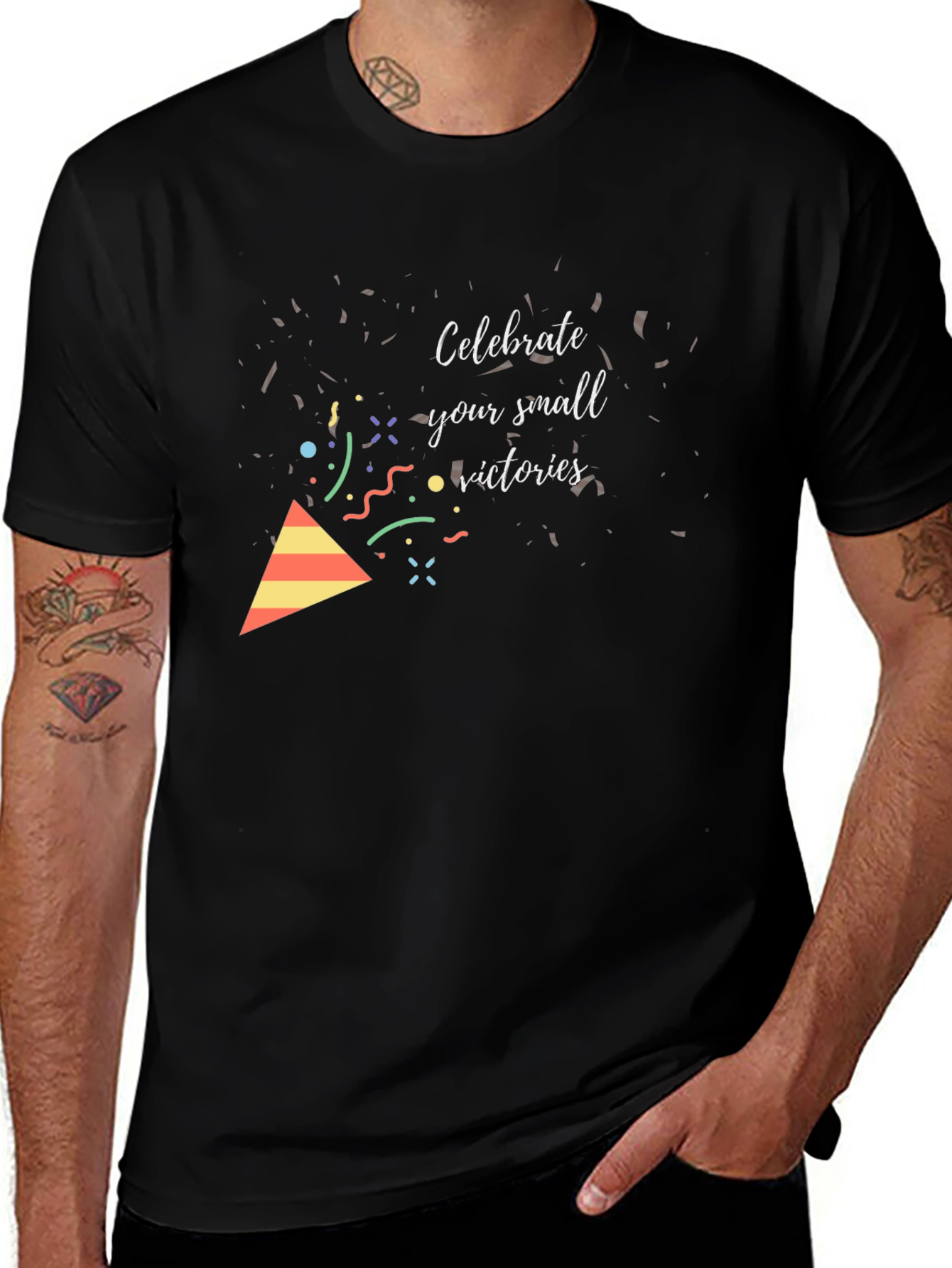 Variant 5 of Celebrate Small Wins Black Graphic Tee