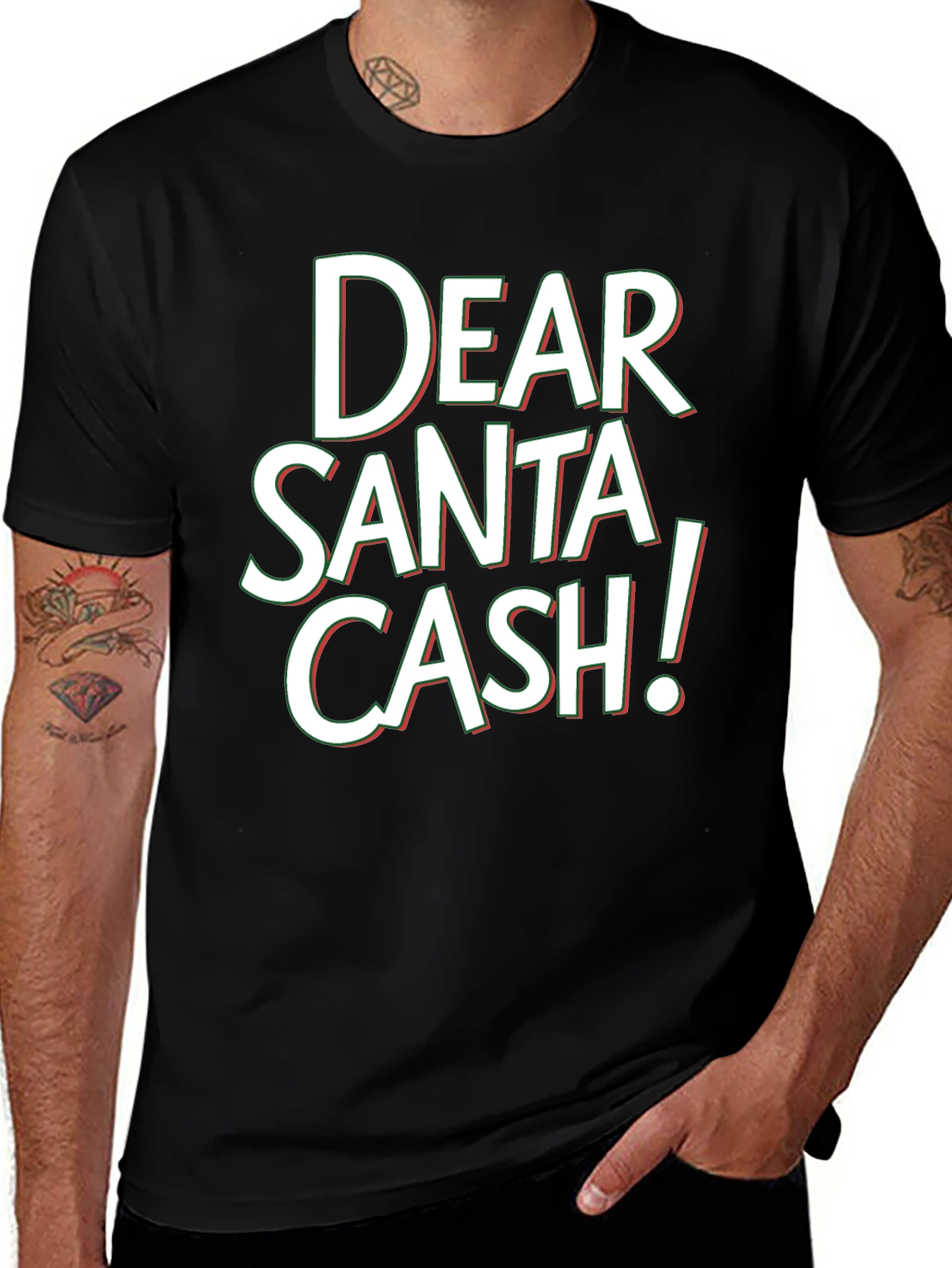 Dear Santa Cash T-Shirt - Funny Christmas Tee