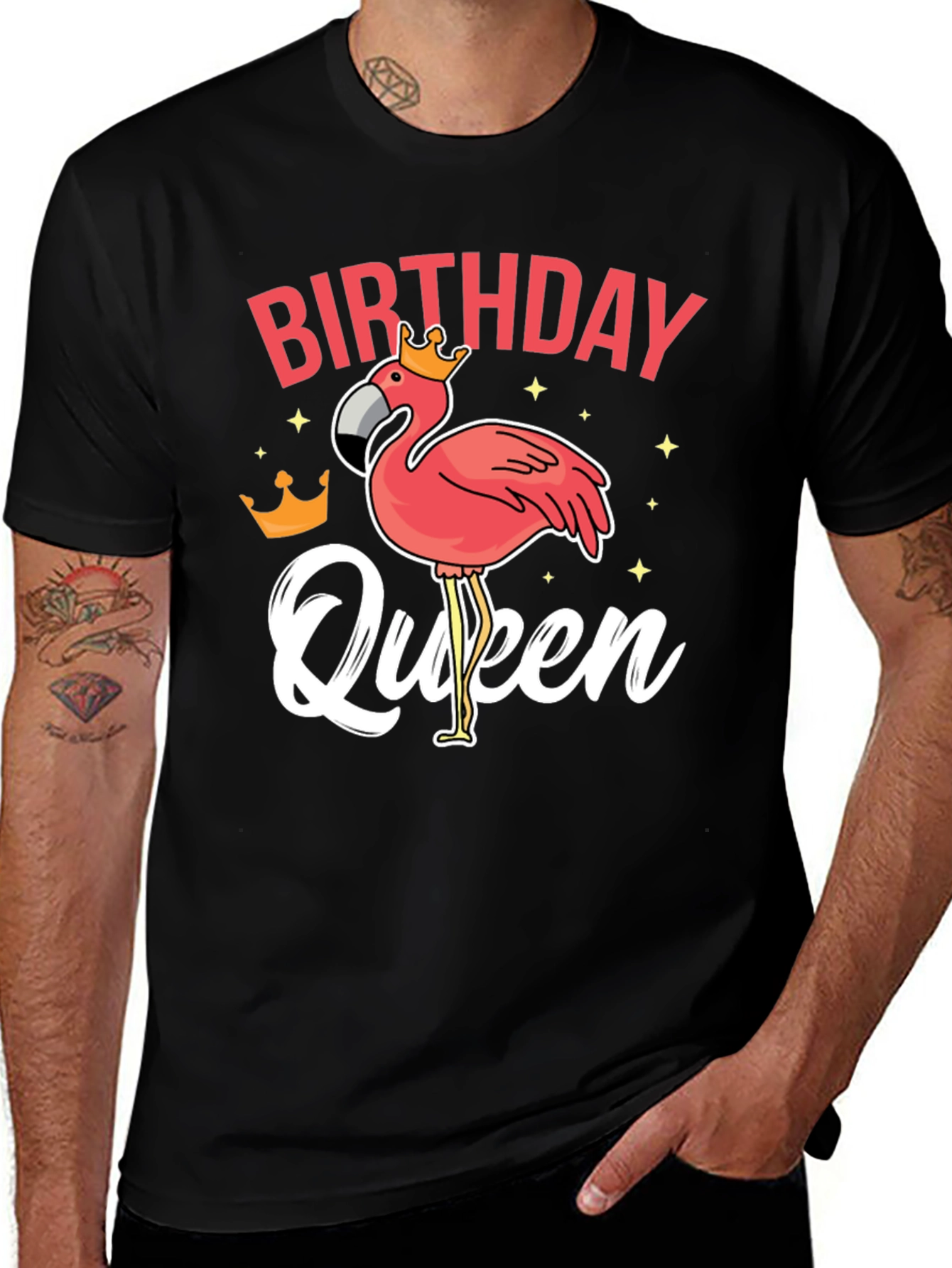 Variant 3 of Birthday Queen Flamingo T-Shirt