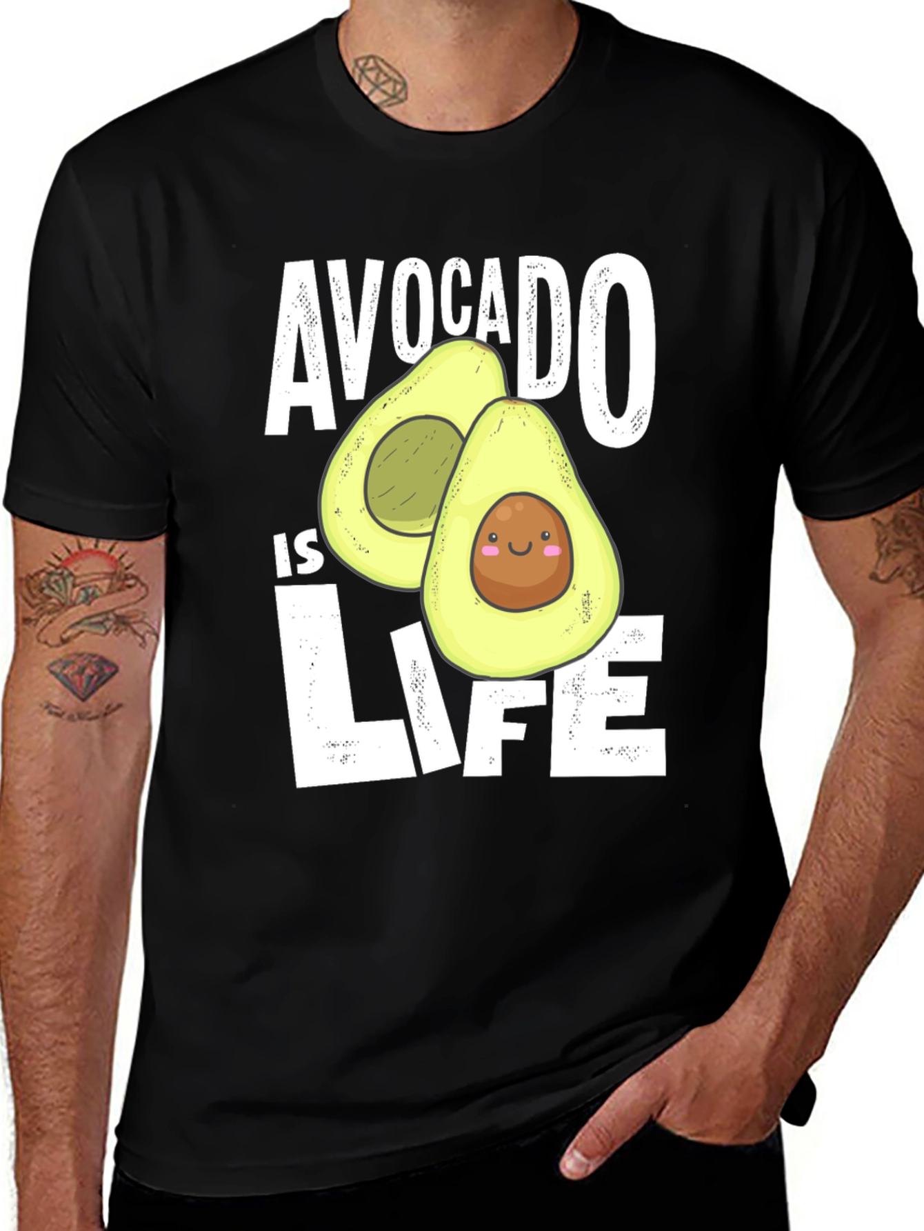 Variant 13 of Avocado is Life Graphic Tee - Trendy Fruit Lover Shirt