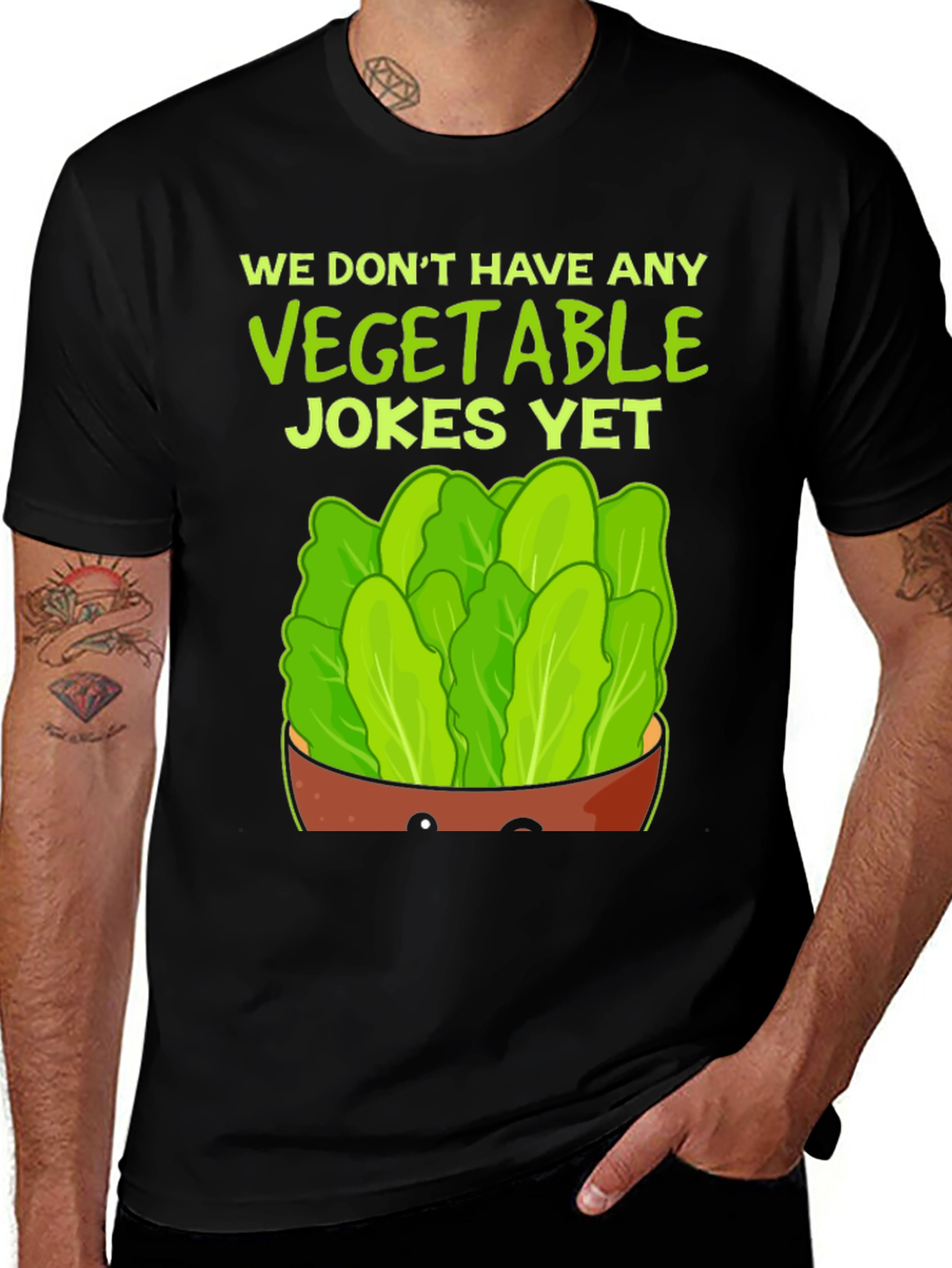 Variant 22 of Funny Vegetable Jokes T-Shirt - Lettuce Design