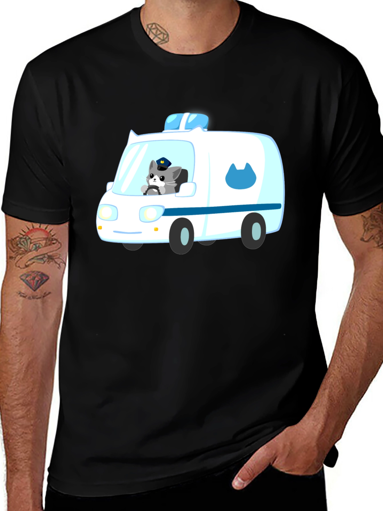 Variant 16 of Police Cat T-Shirt