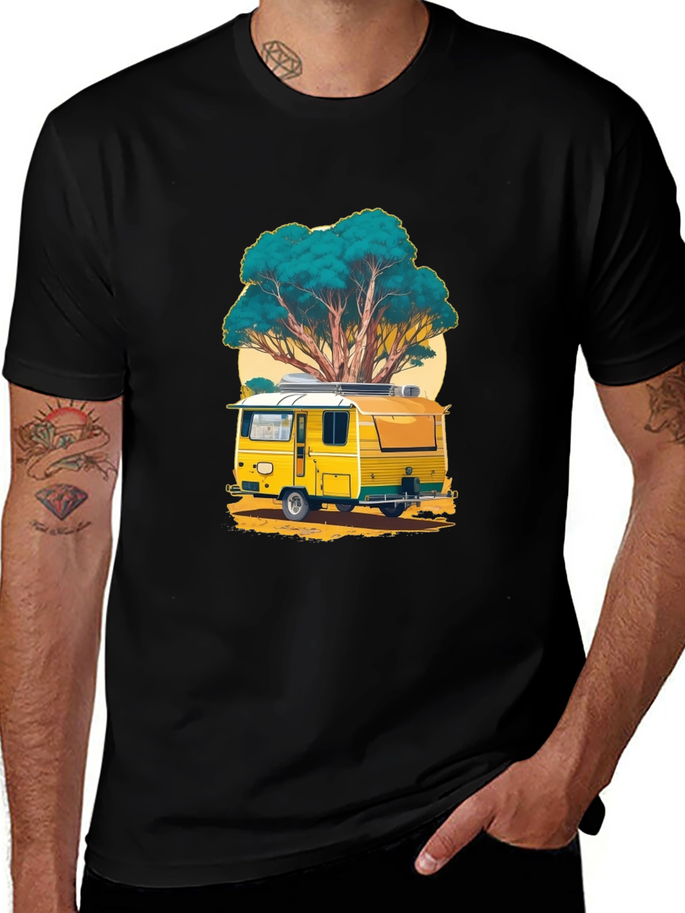 Variant 28 of Retro Camper Graphic Tee - Adventure Ready