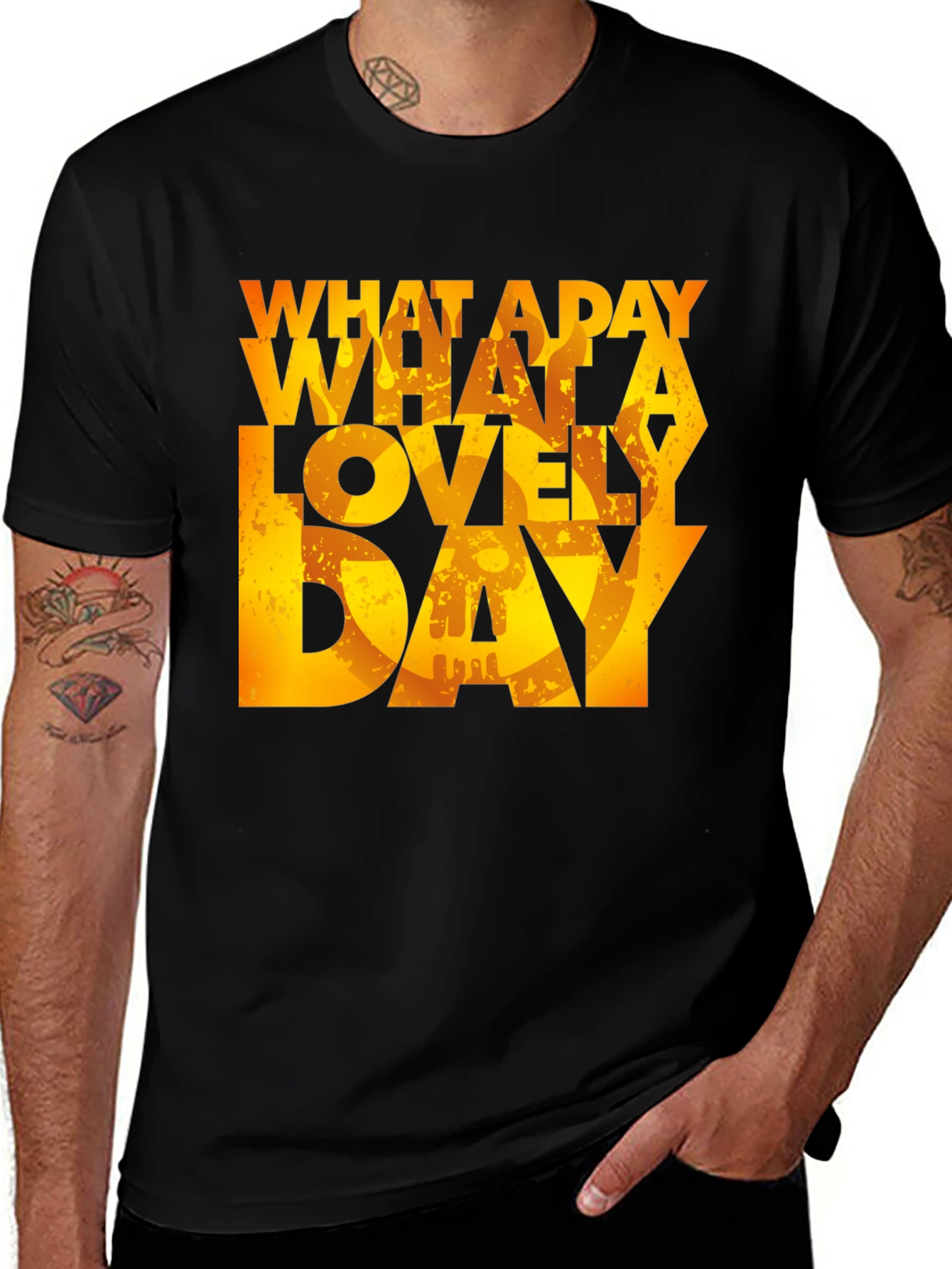 Variant 8 of What a Lovely Day T-Shirt - Black Graphic Tee
