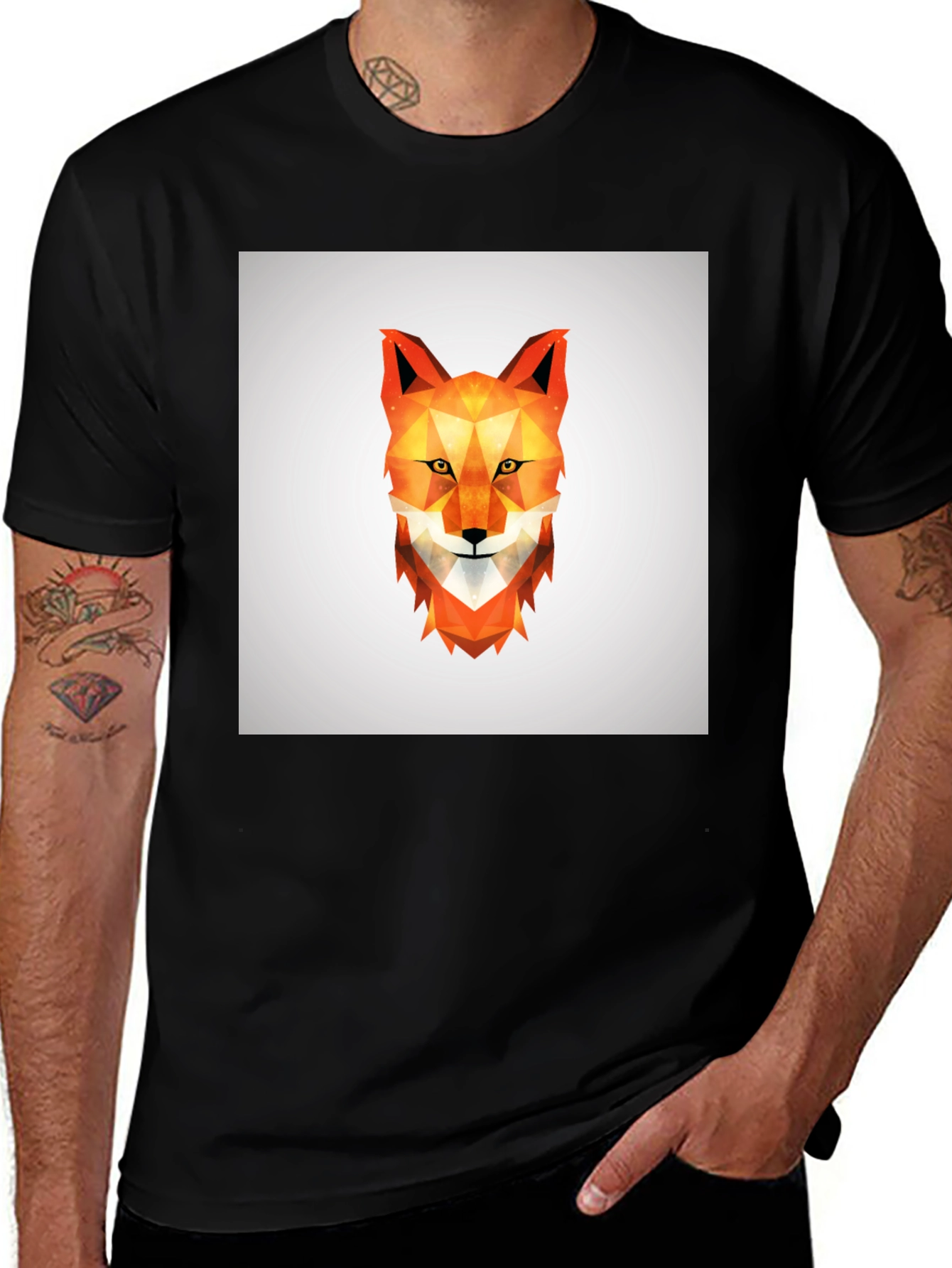 Variant 15 of Geometric Fox Tee - Modern Graphic Print