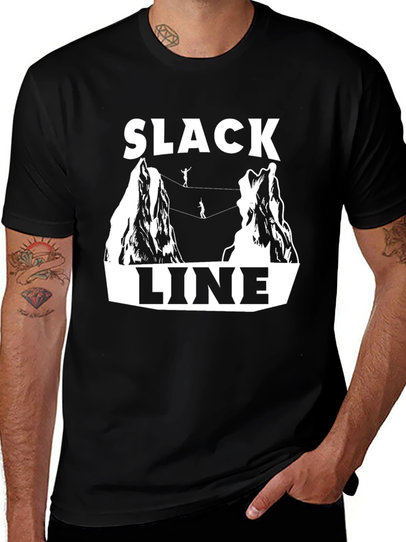 Variant 16 of Slackline Adventure T-Shirt - Bold Mountain Design