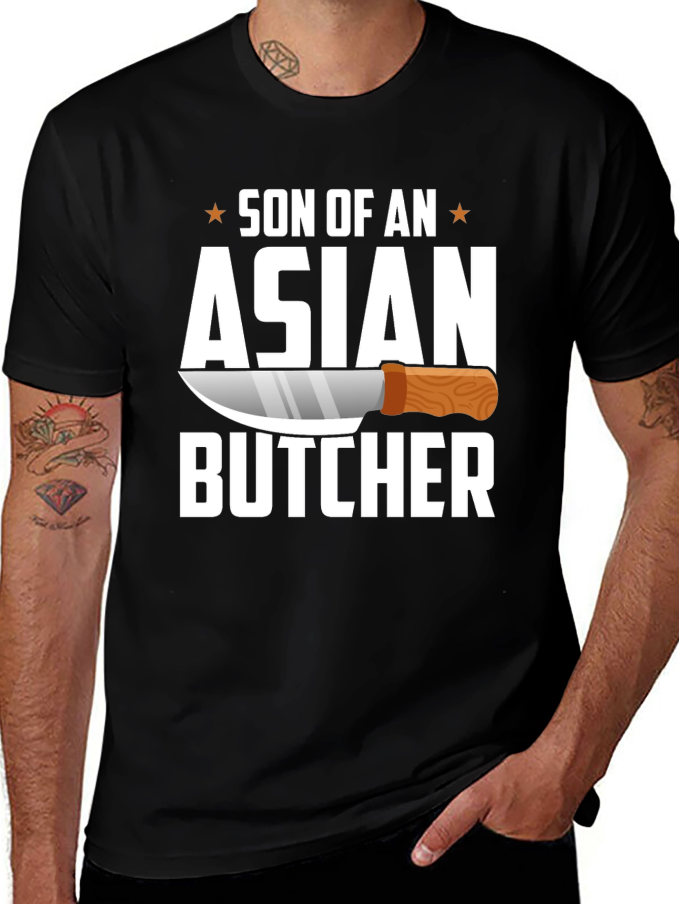 Variant 12 of Son of an Asian Butcher T-Shirt Funny Chef Tee