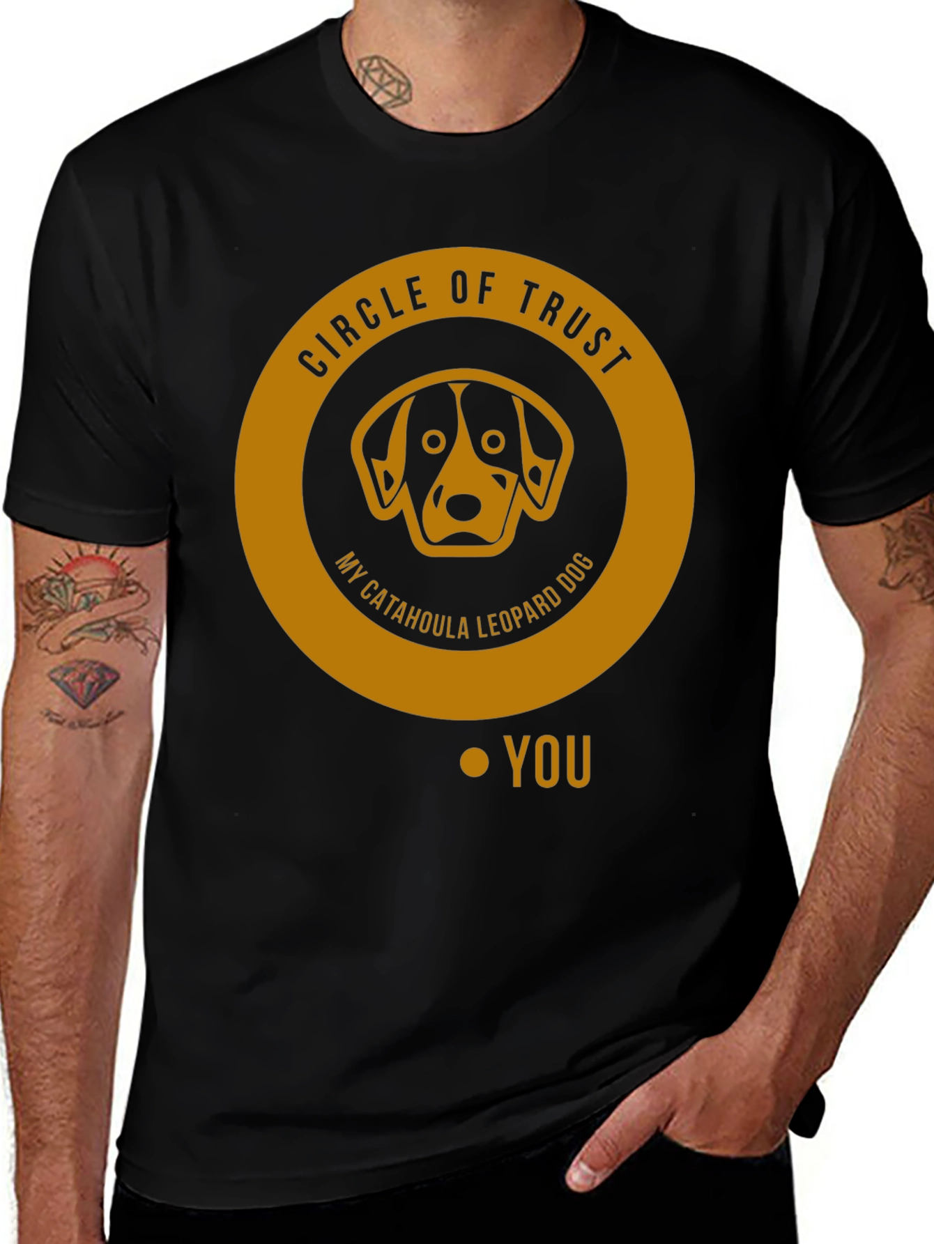 Catahoula Leopard Dog Circle of Trust Graphic T-Shirt