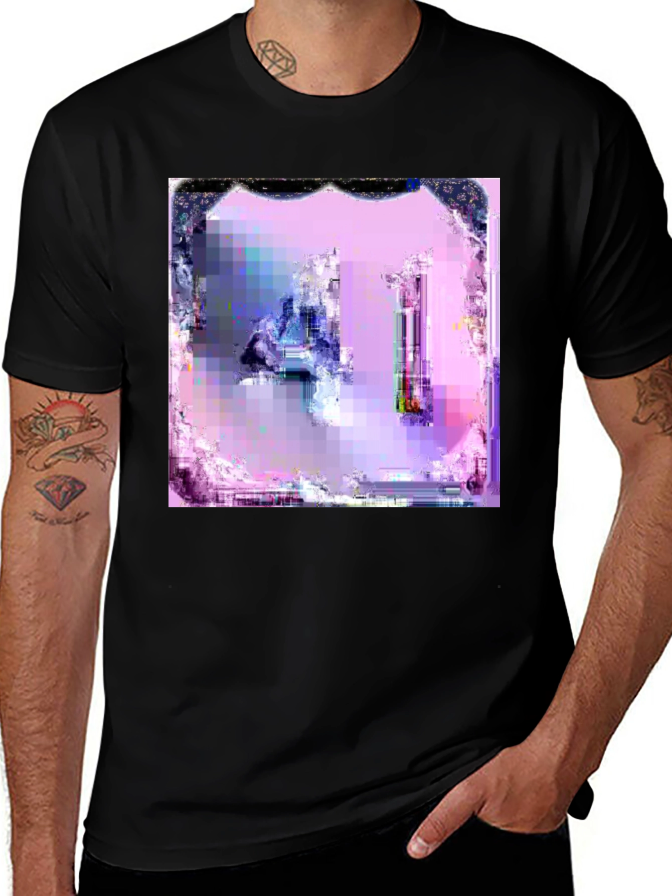 Variant 27 of Abstract Art Graphic Tee - Pixelated Design