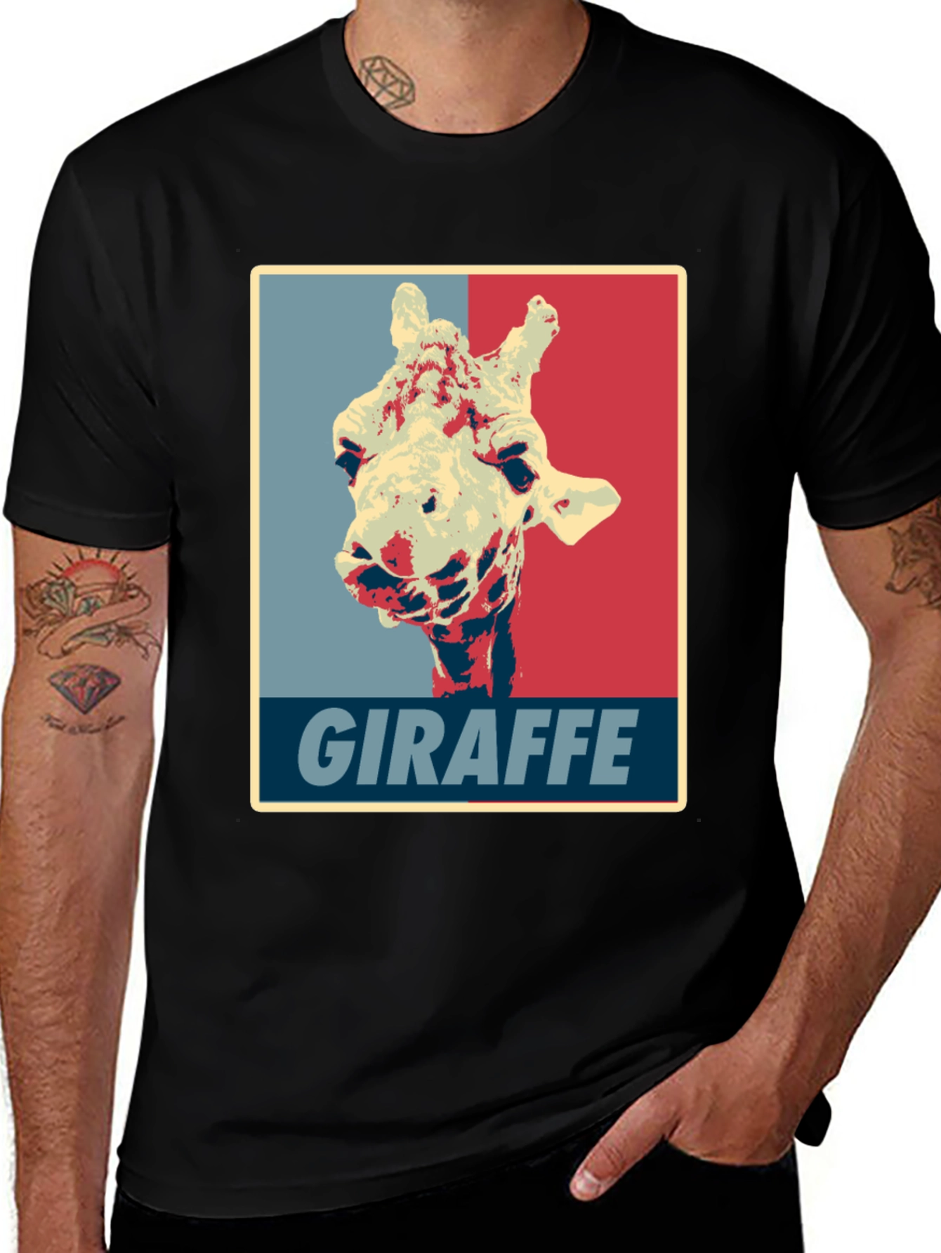 Variant 24 of Giraffe Graphic Print T-Shirt - Unique Animal Design