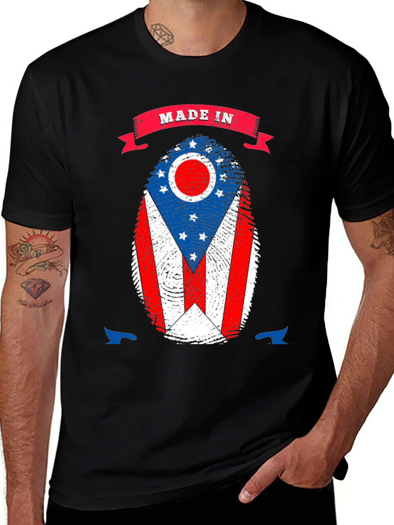 Ohio Fingerprint T-Shirt - State Pride Tee