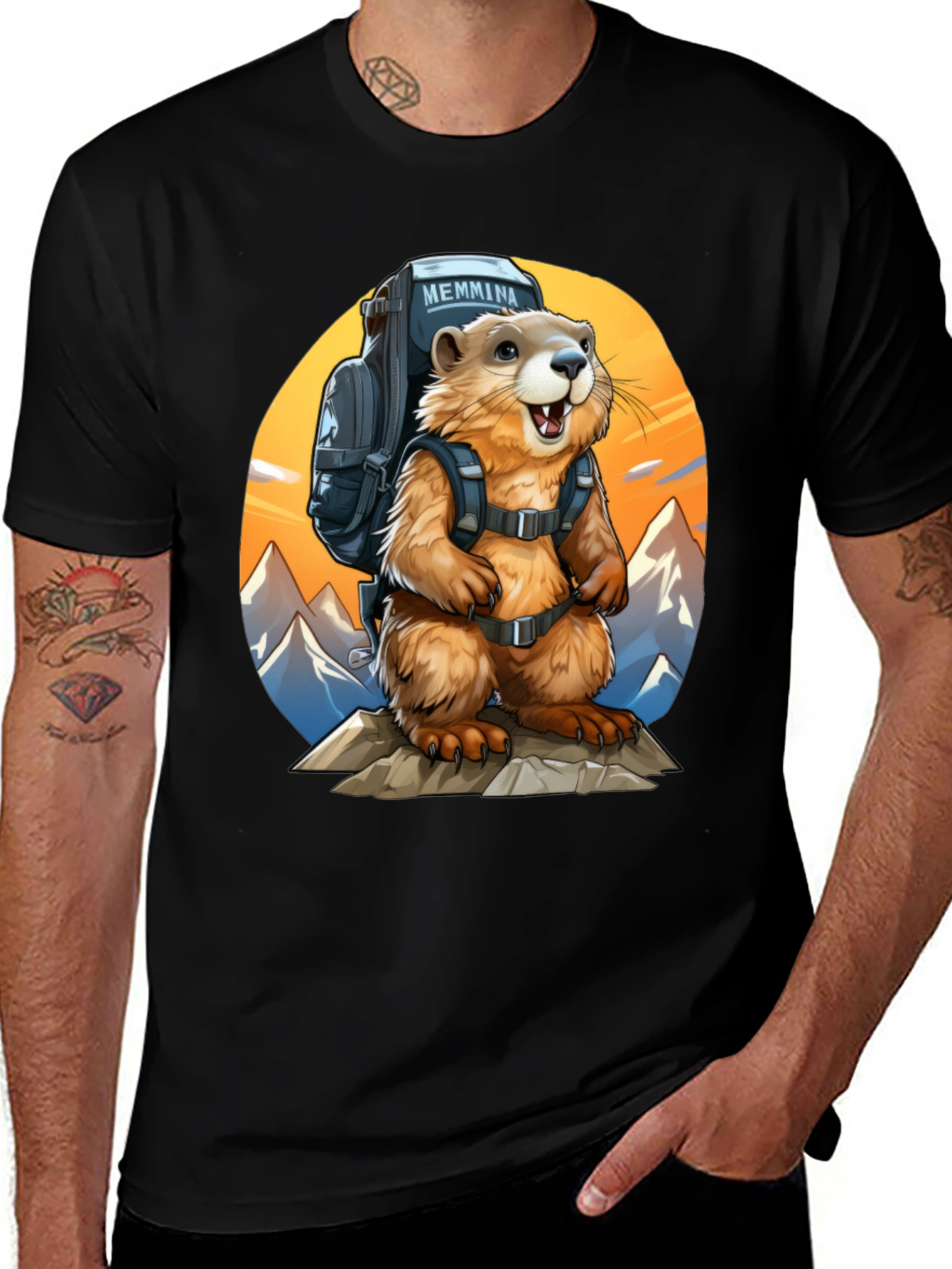 Variant 21 of Hiking Marmot T-Shirt - Adventure Ready