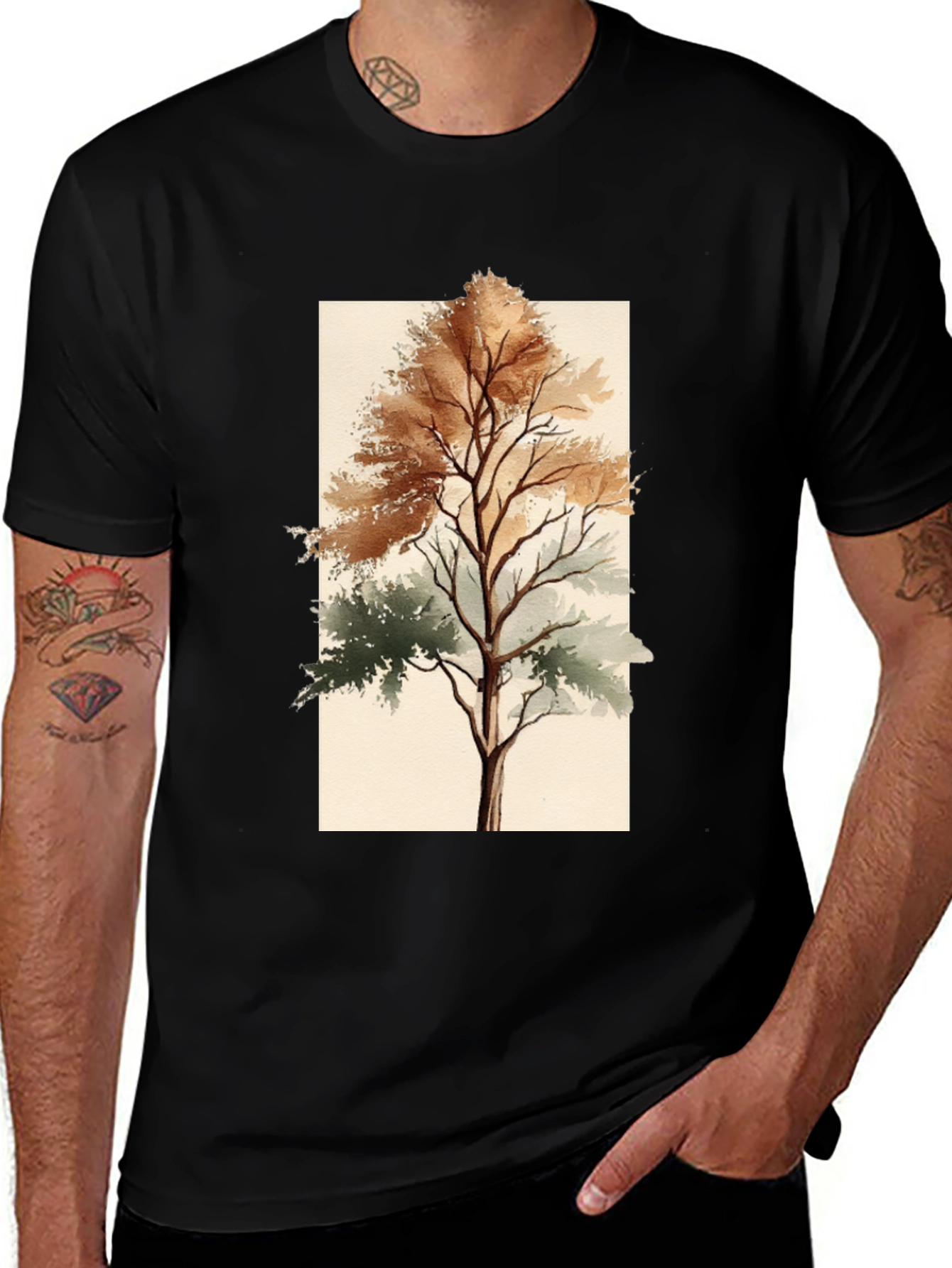 Autumn Tree Graphic Tee - Nature Inspired Style