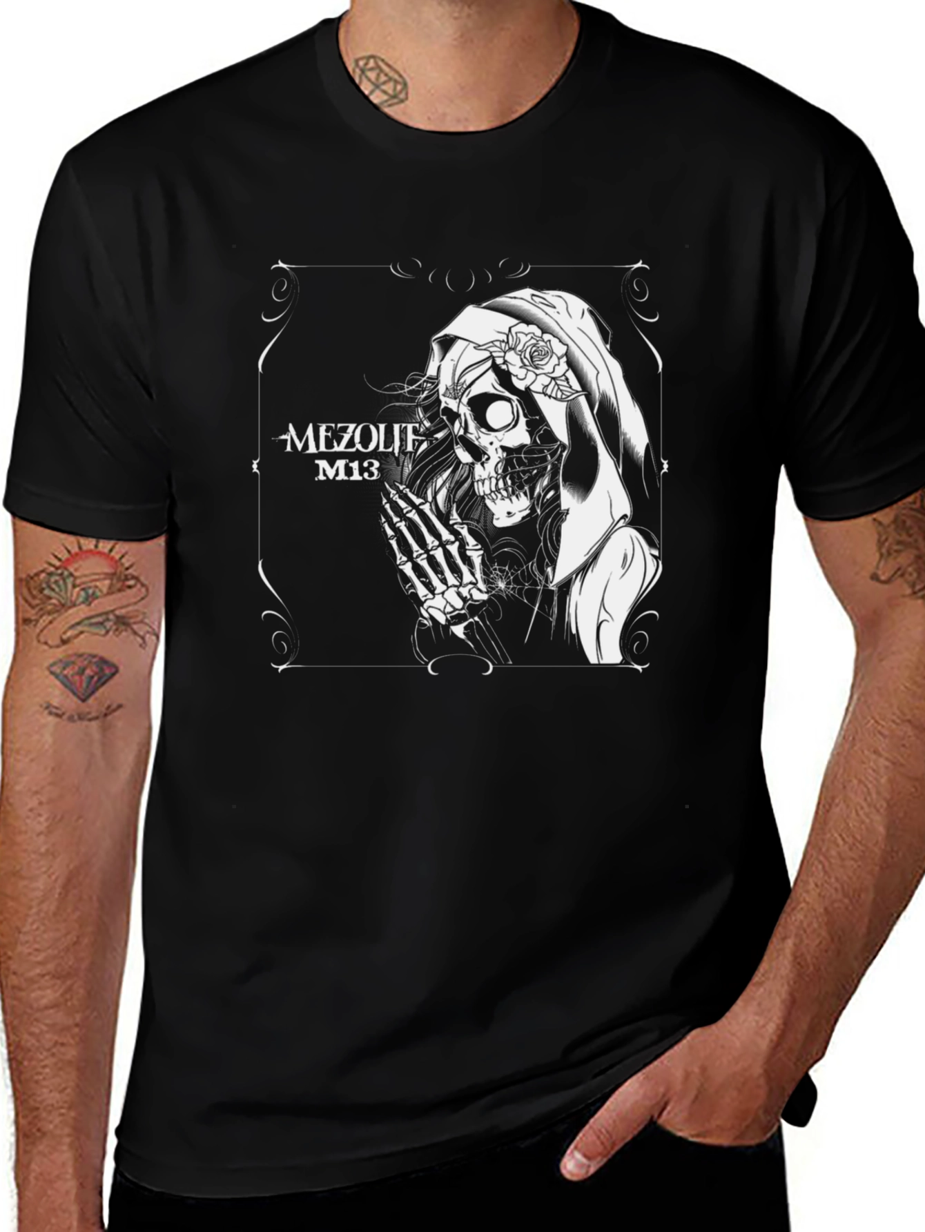 Variant 26 of Mezolith M13 Grim Reaper Graphic Black T-Shirt