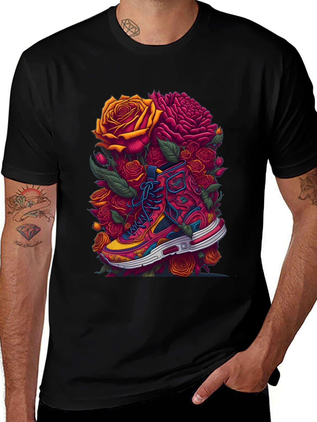 Variant 7 of Floral Sneaker Graphic Tee