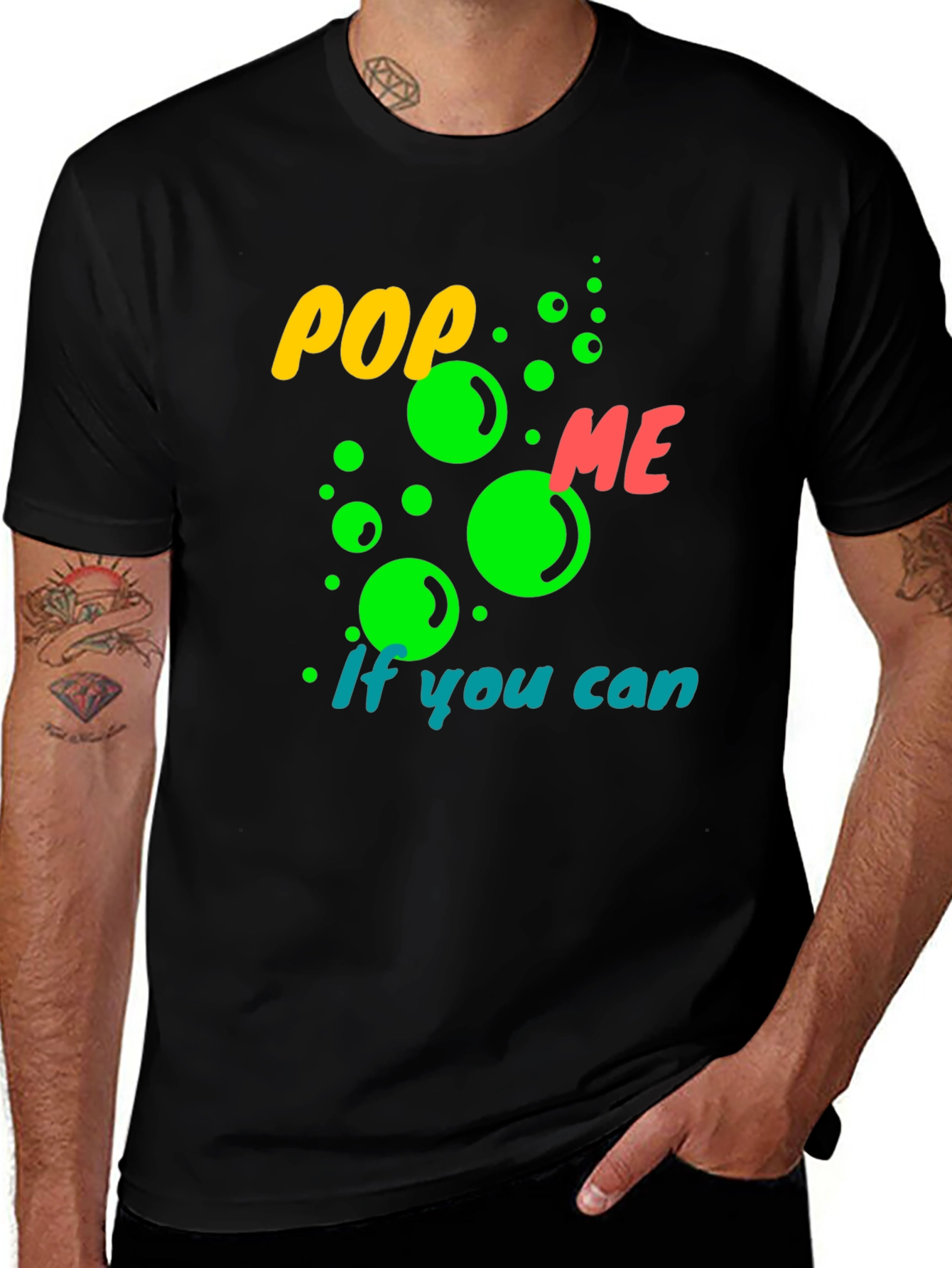 Black Pop Me If You Can Graphic Tee main image