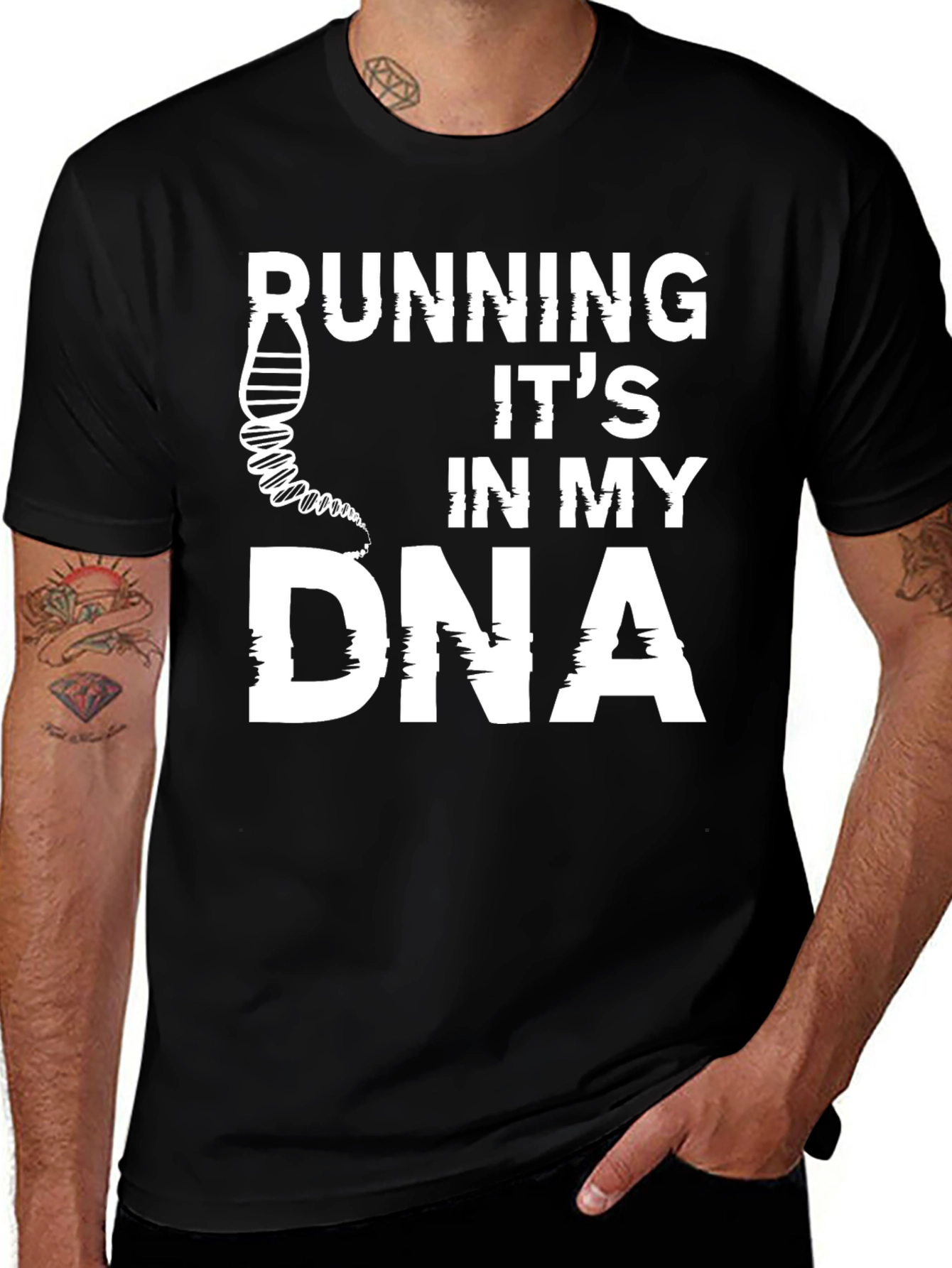 Variant 16 of Running In My DNA Graphic Tee - Black