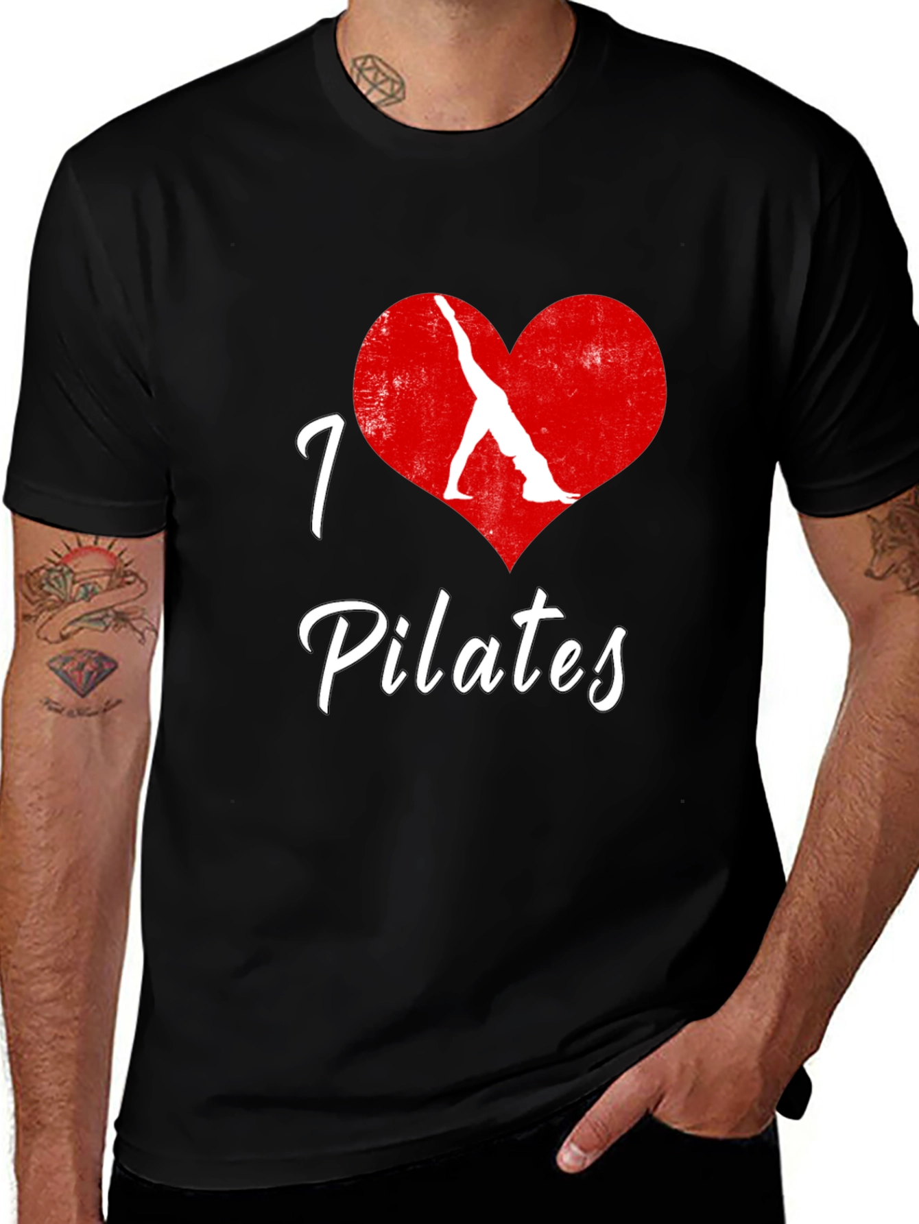 I Love Pilates Black T-Shirt
