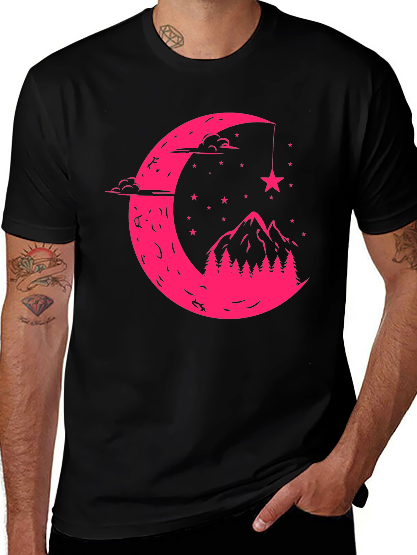 Variant 16 of Moon & Mountain Graphic Tee