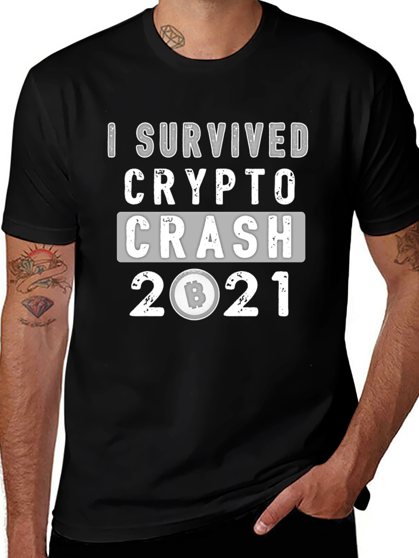 I Survived Crypto Crash 2021 Bitcoin T-Shirt