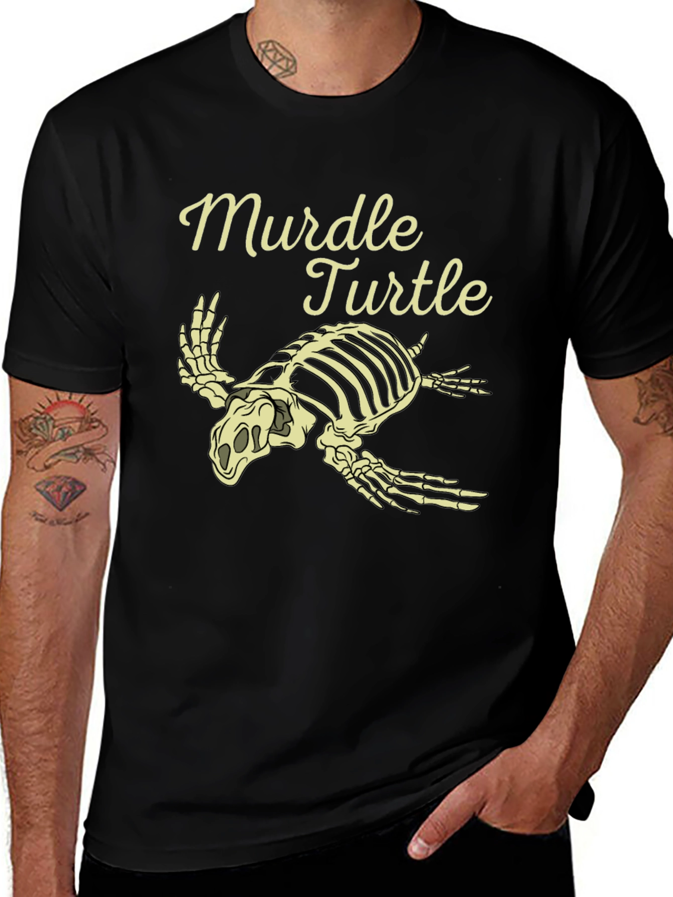 Variant 27 of Murdel Turtle Skeleton Graphic Tee