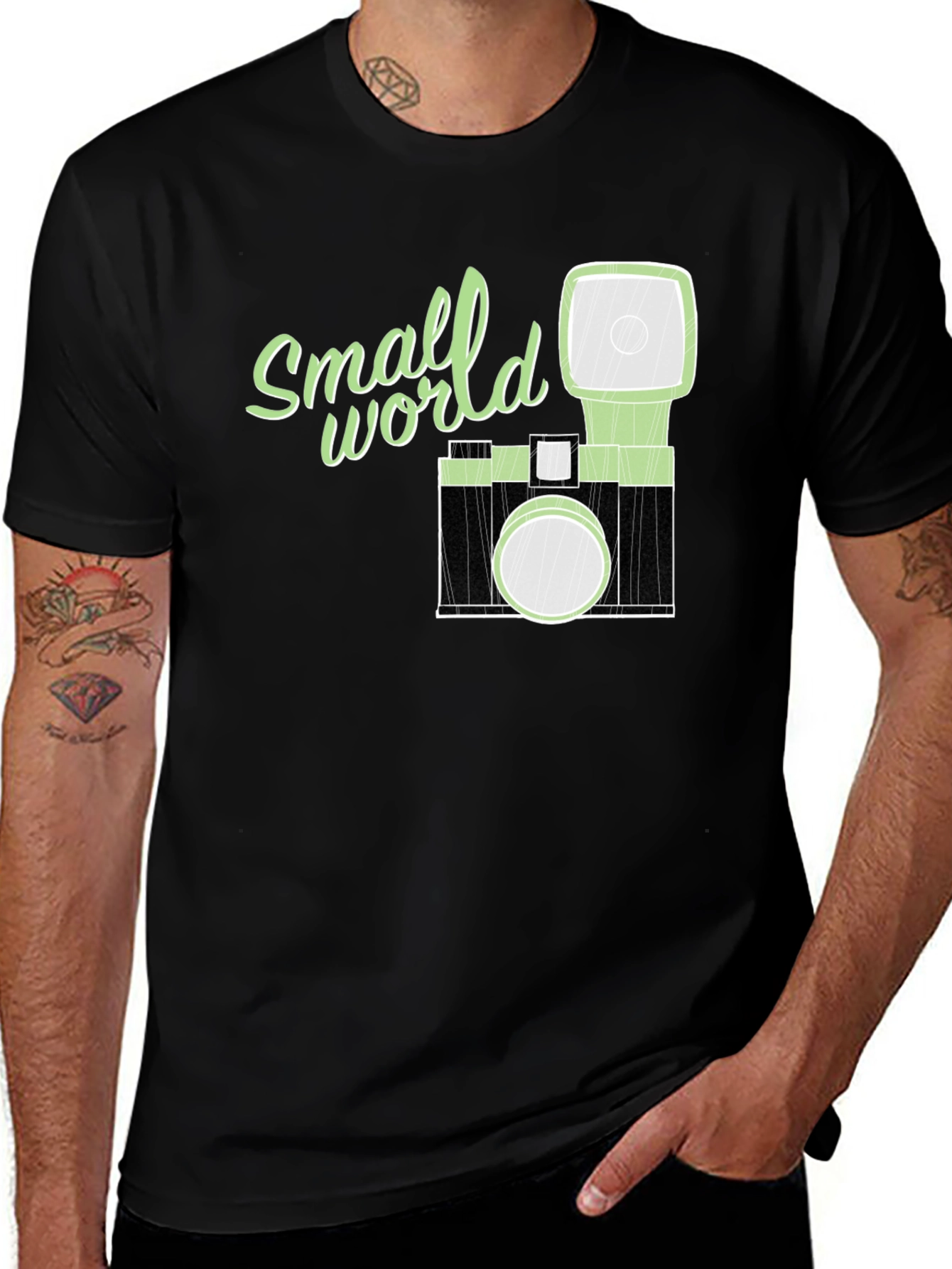 Variant 14 of Small World Camera Graphic T-Shirt