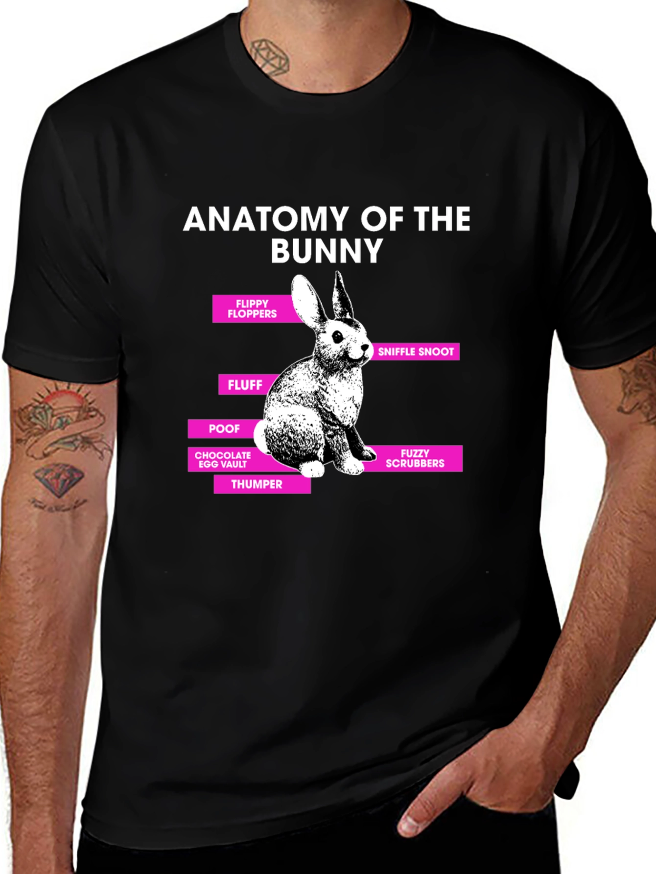 Variant 15 of Anatomy of the Bunny Graphic T-Shirt