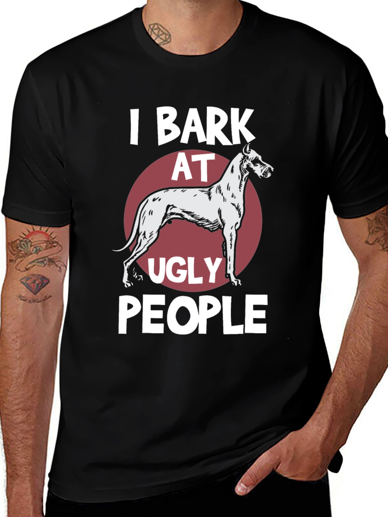 Variant 14 of I Bark at Ugly People Graphic Tee