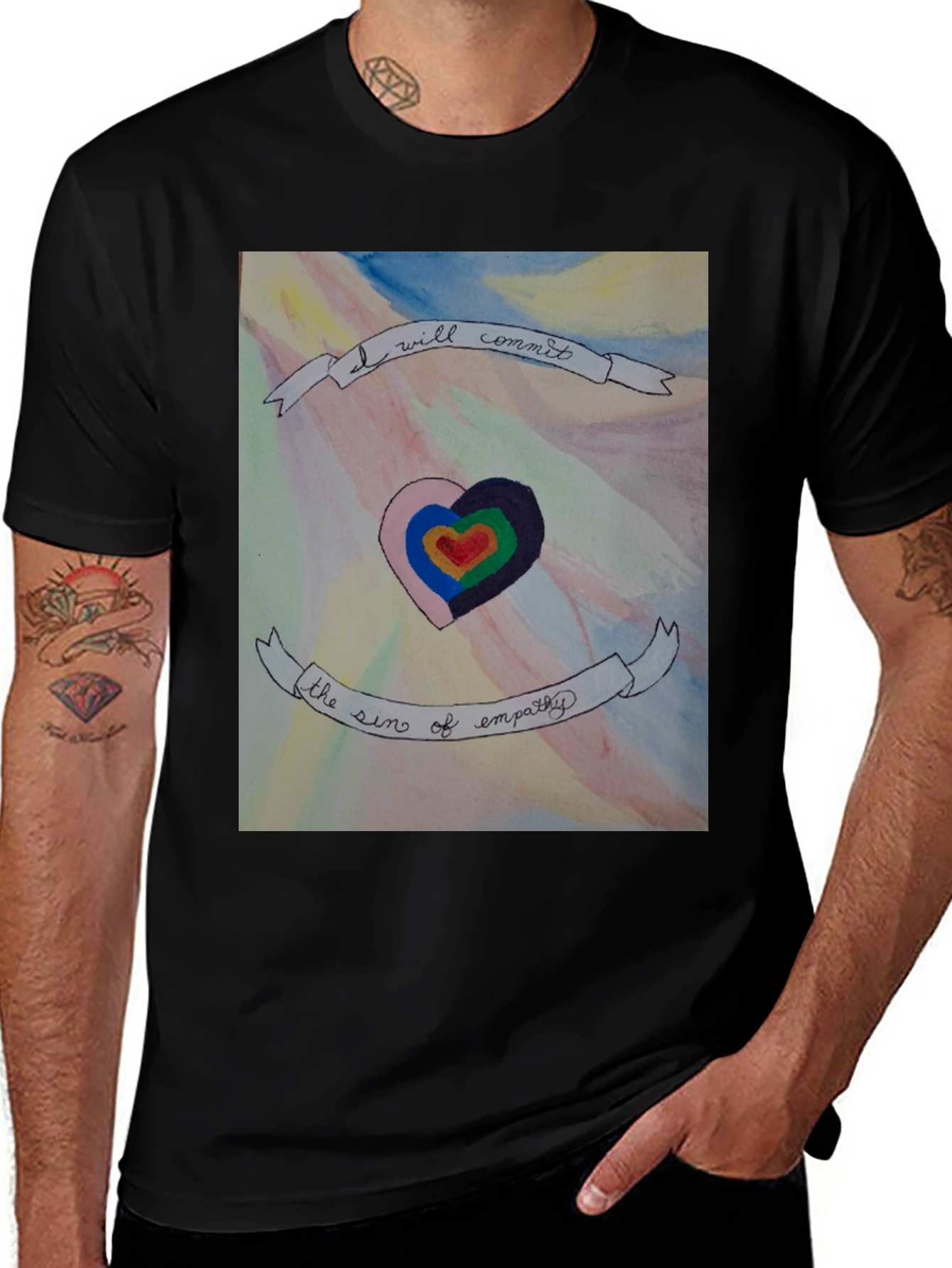 Variant 3 of Empathy Sin Heart T-Shirt - Expressive Graphic Tee