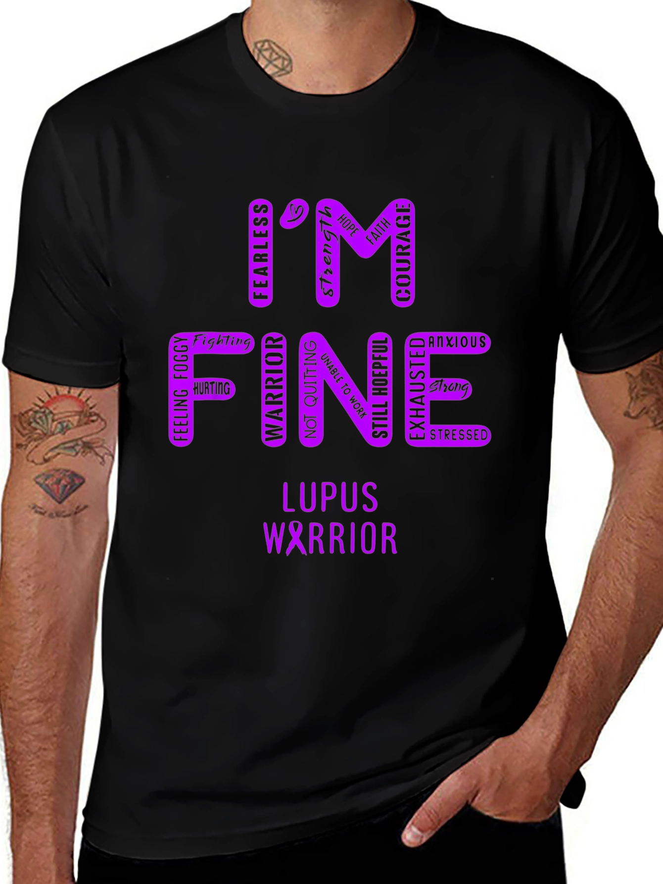 Variant 19 of I'm Fine Lupus Awareness T-Shirt