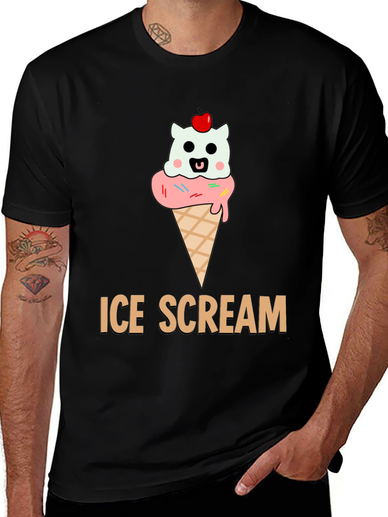 Variant 24 of Ice Scream Graphic T-Shirt - Unisex Fun Design