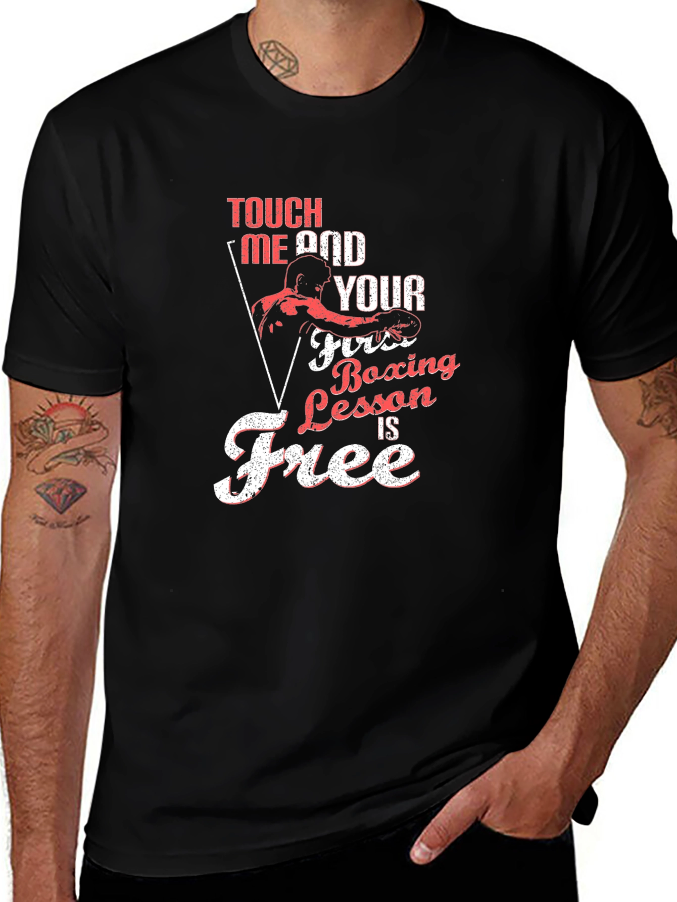 Variant 30 of Touch Me and Your First Boxing Lesson is Free Graphic T-Shirt