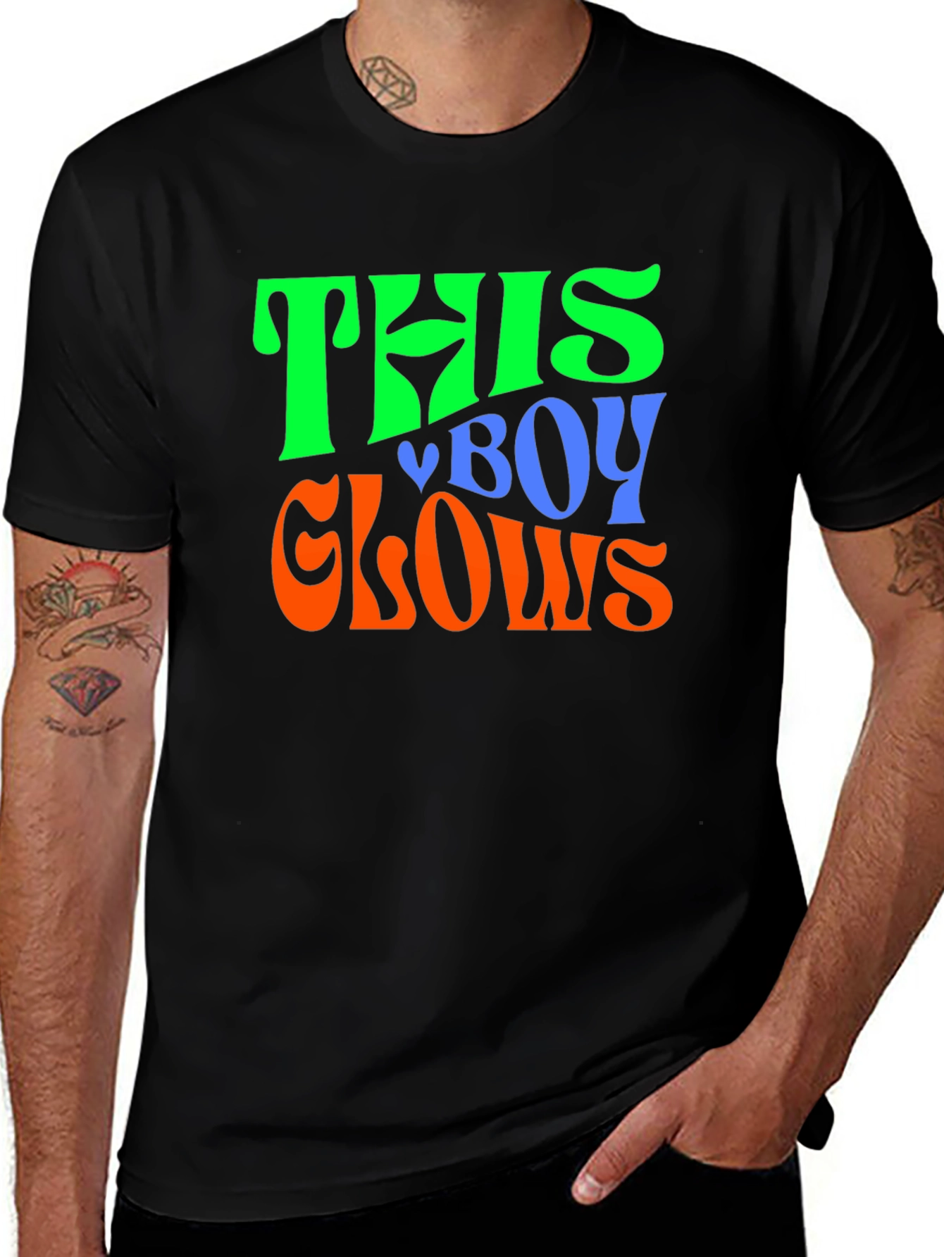 Variant 21 of This Boy Glows Black Graphic T-Shirt