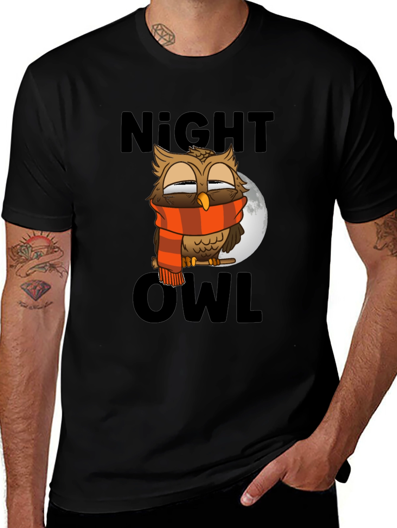 Variant 27 of Night Owl Graphic T-Shirt - Soft Cotton Tee