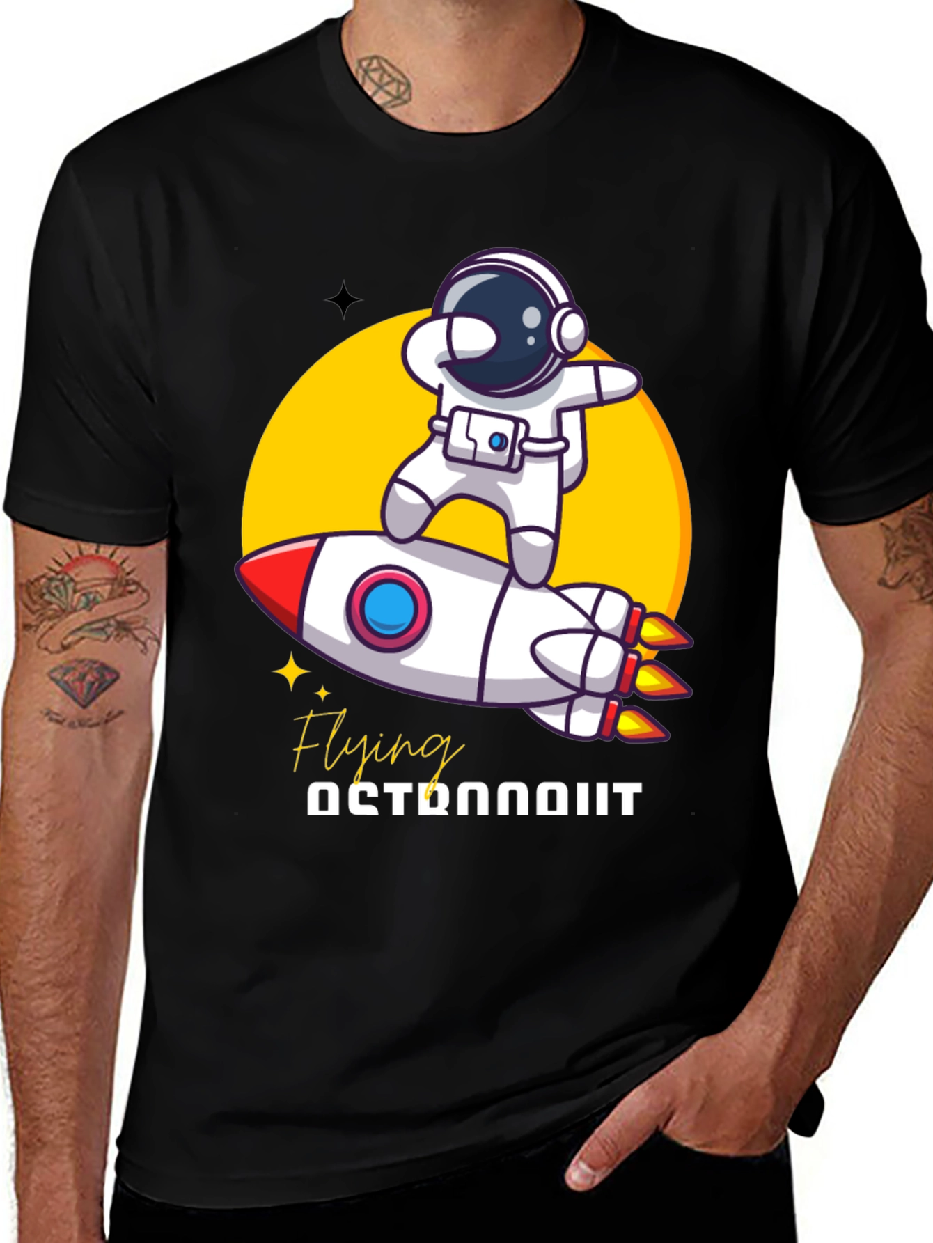 Variant 23 of Astronaut Rocket T-Shirt - Fly High in Style!