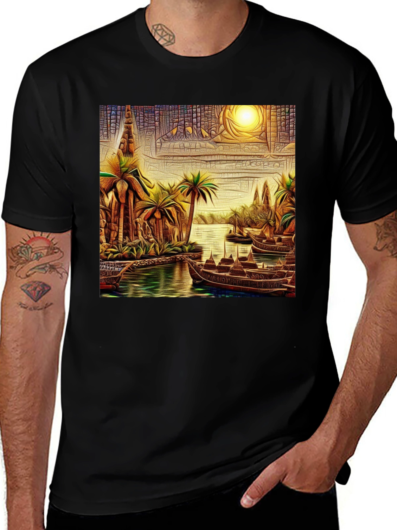 Variant 25 of Tropical Cityscape Graphic Tee