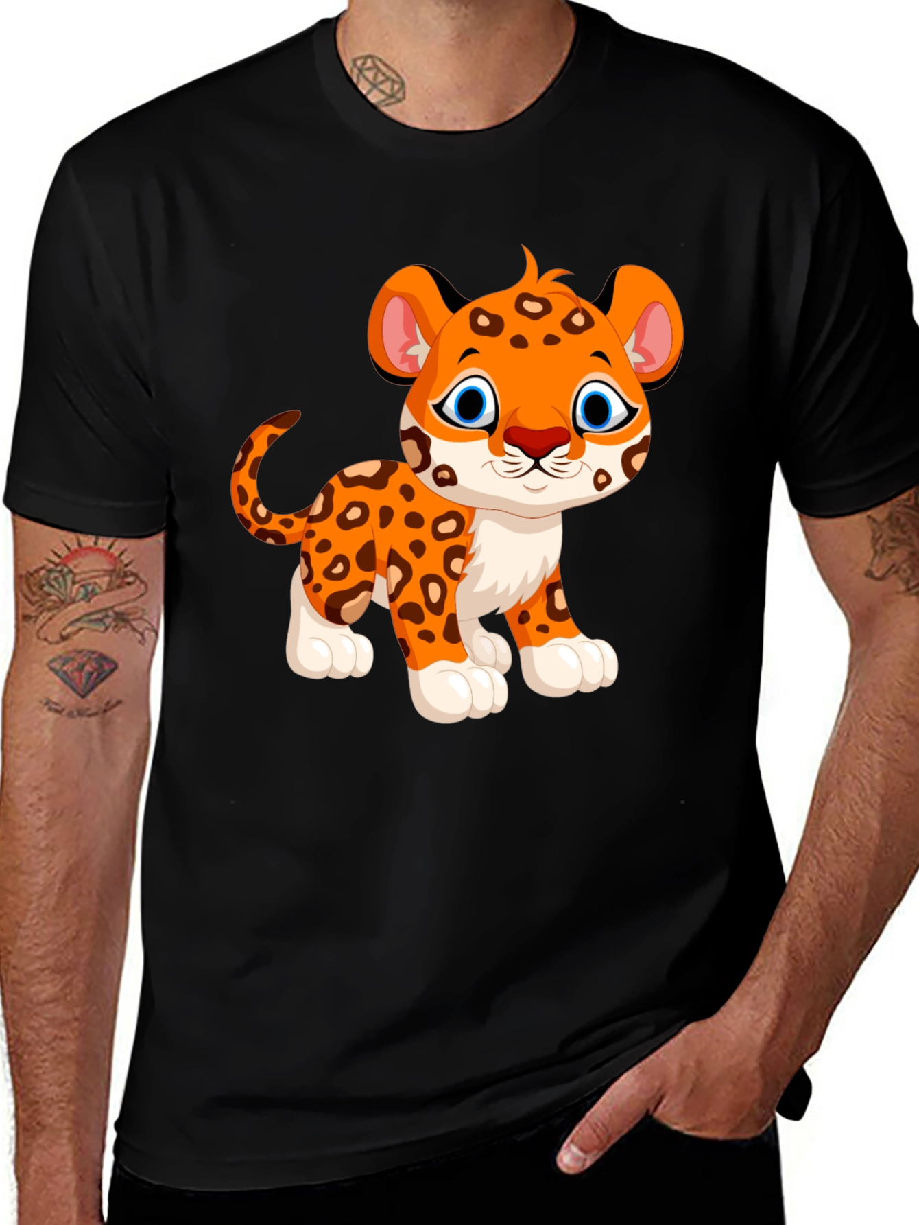 Variant 15 of Cute Cartoon Leopard Graphic T-Shirt