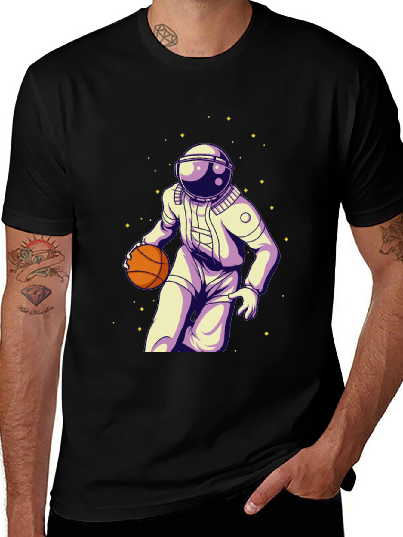 Variant 29 of Astronaut Basketball Graphic Tee - Space Player