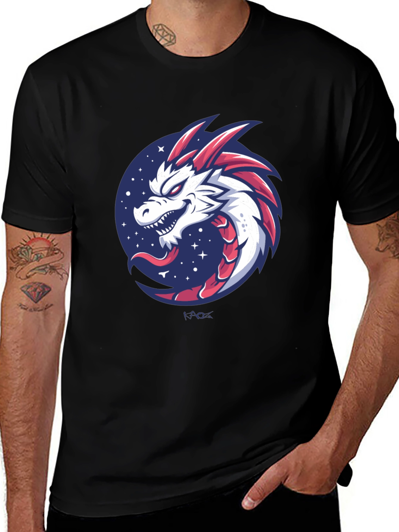 Variant 6 of Dragon Graphic Black T-Shirt
