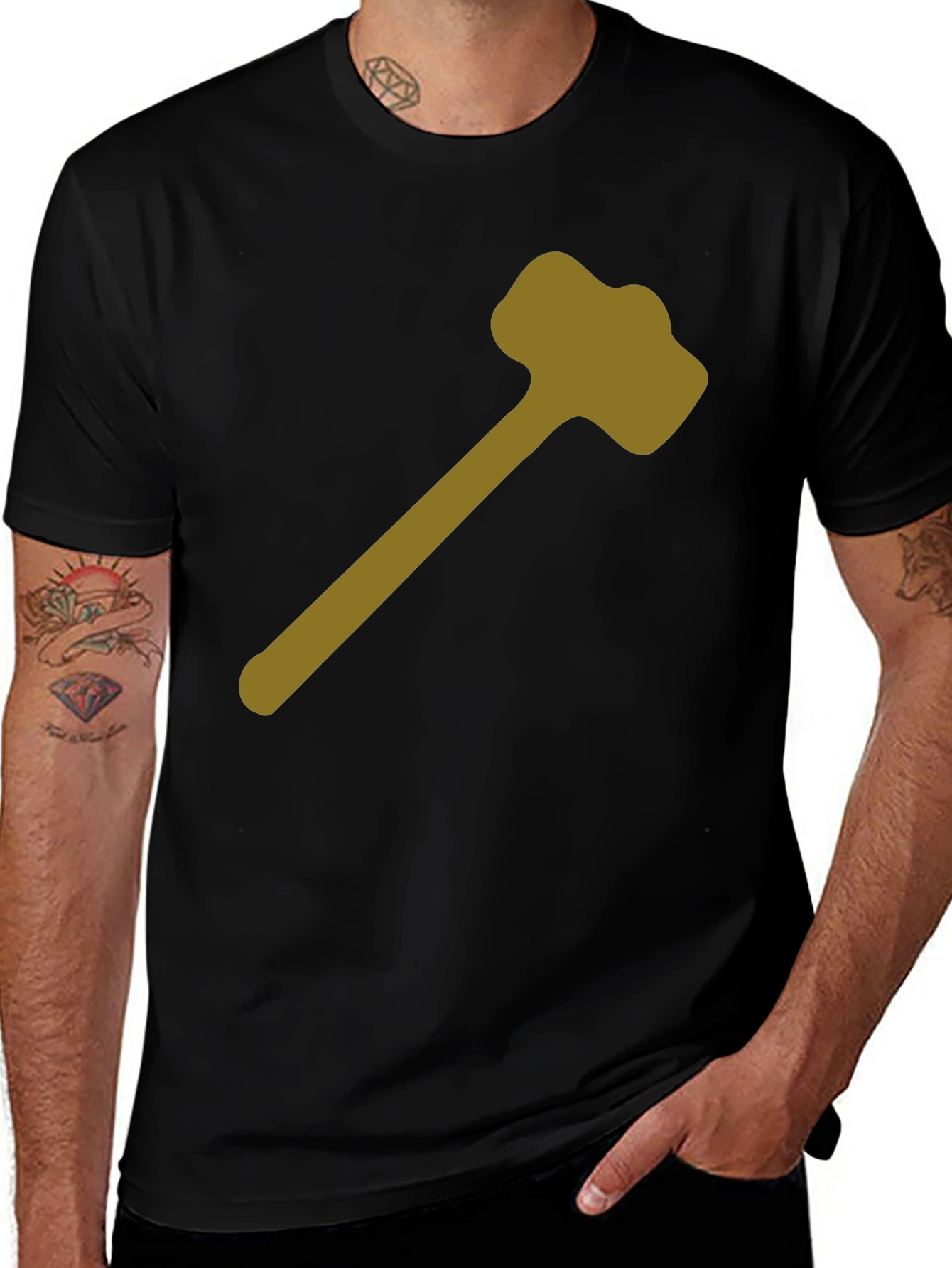 Variant 3 of Hammer Time Black T-Shirt - Novelty Design