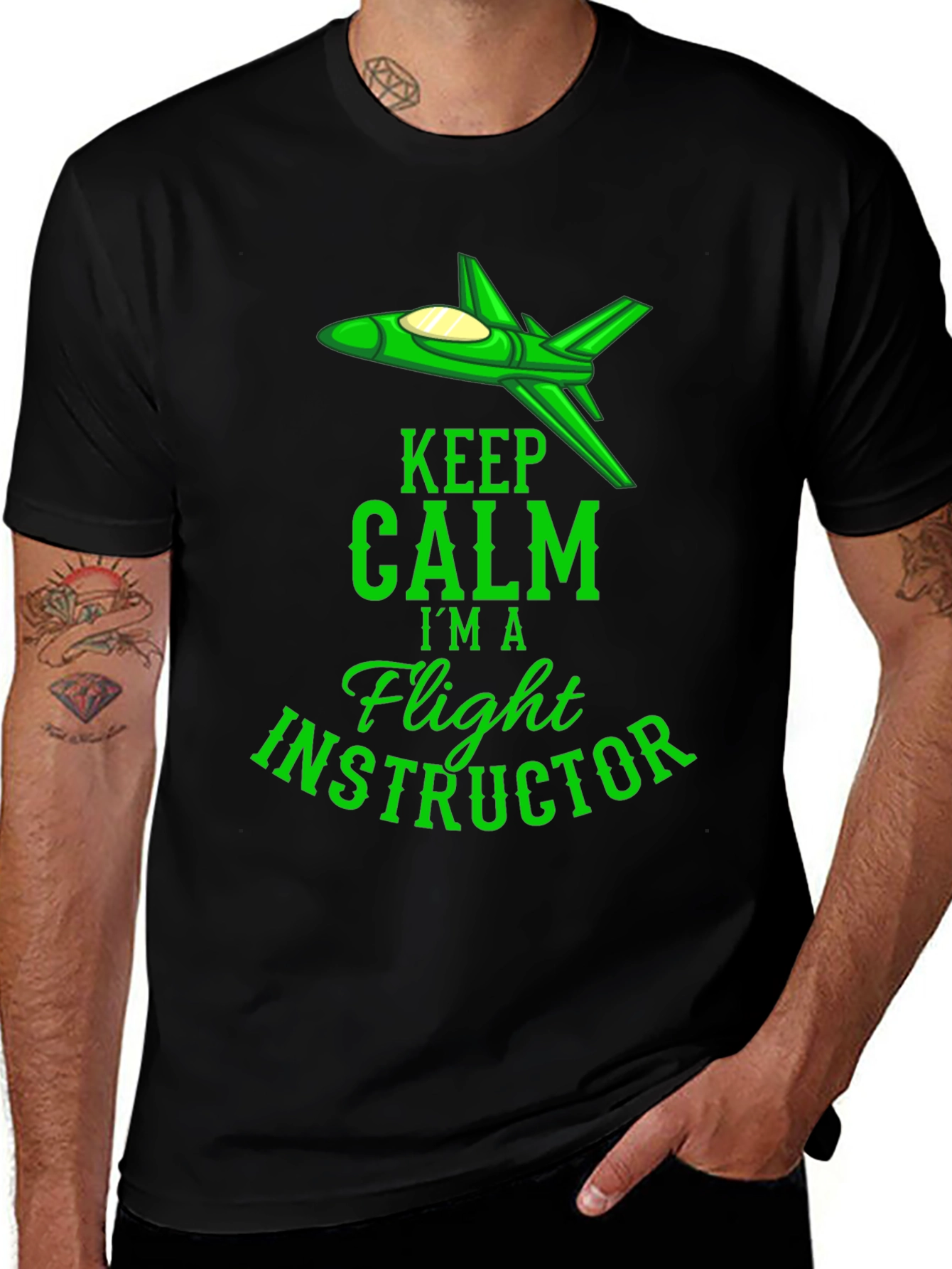 Flight Instructor T-Shirt - Keep Calm Graphic Tee