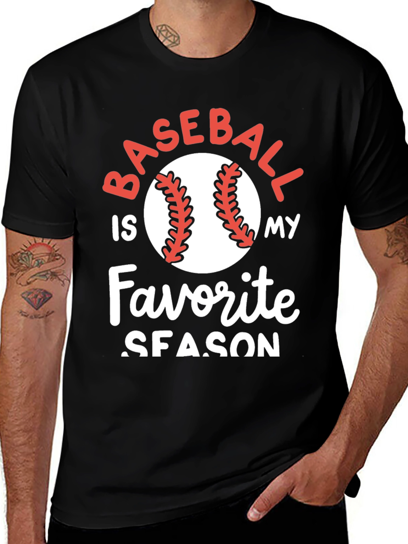 Variant 14 of Baseball Is My Favorite Season Graphic Tee