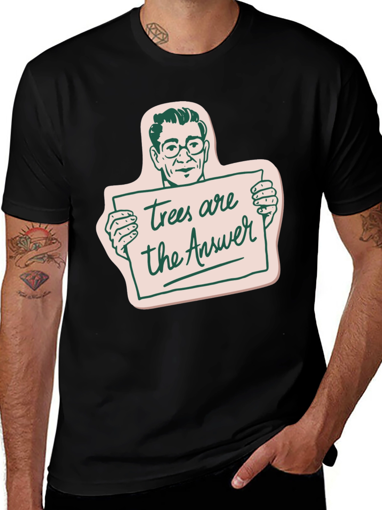 Variant 23 of Eco-Friendly 'Trees Are The Answer' Graphic Tee