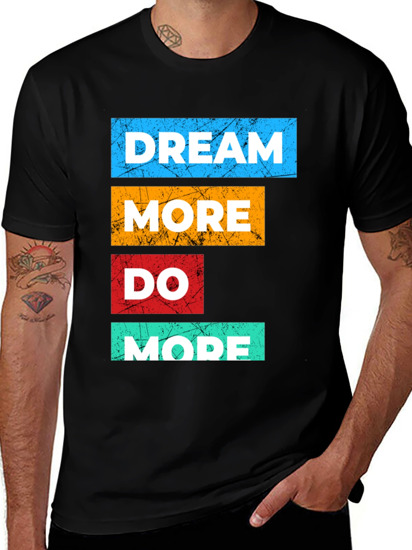 Variant 22 of Dream More Do More Graphic Tee - Black T-Shirt