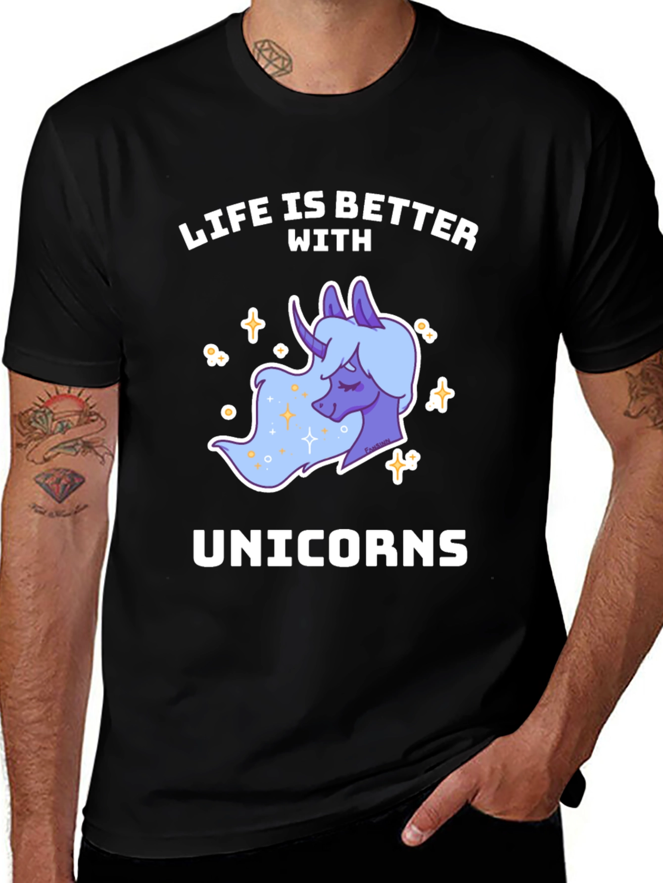 Variant 5 of Life is Better with Unicorns Graphic T-Shirt